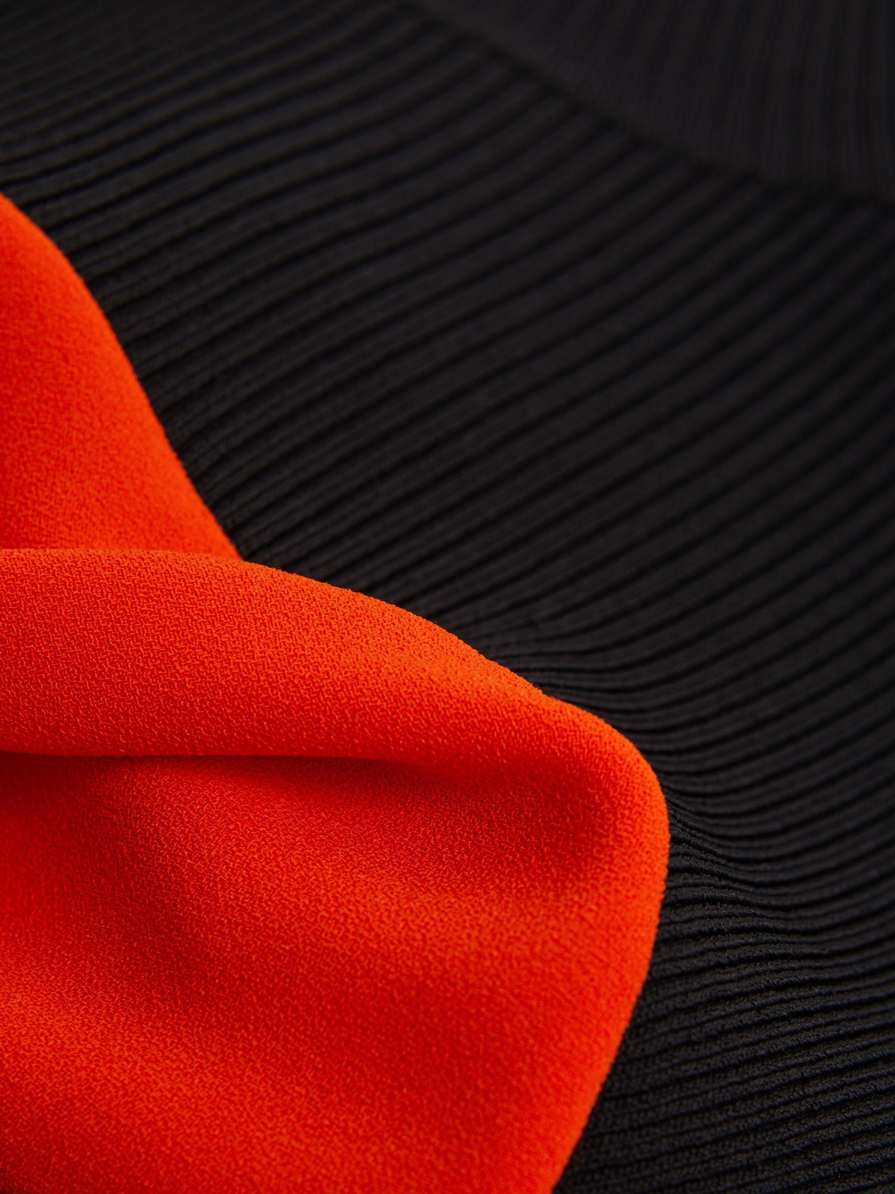 Florere Hybrid Knit Midi Dress in Bright Orange Product Image