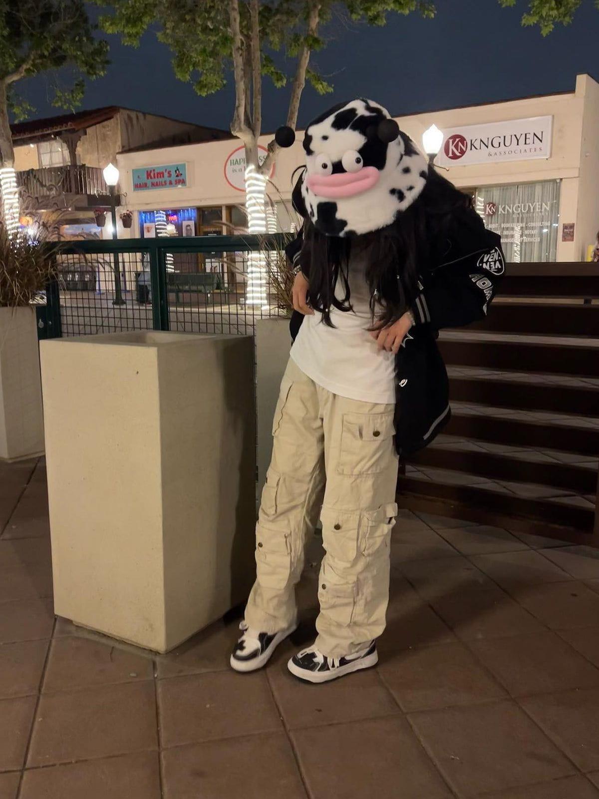 Color Block Plush Cartoon Bucket Hat Product Image