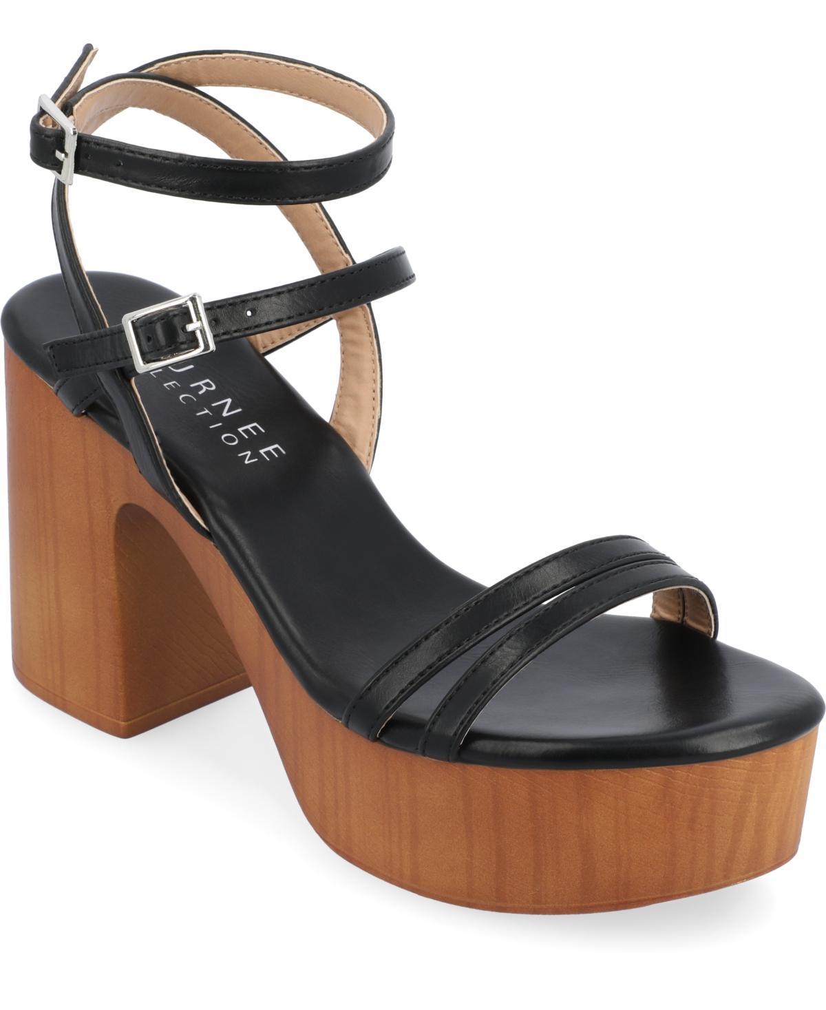Journee Collection Womens Emerynn Tru Comfort Foam Platform Clog Multi Strap Sandals Product Image