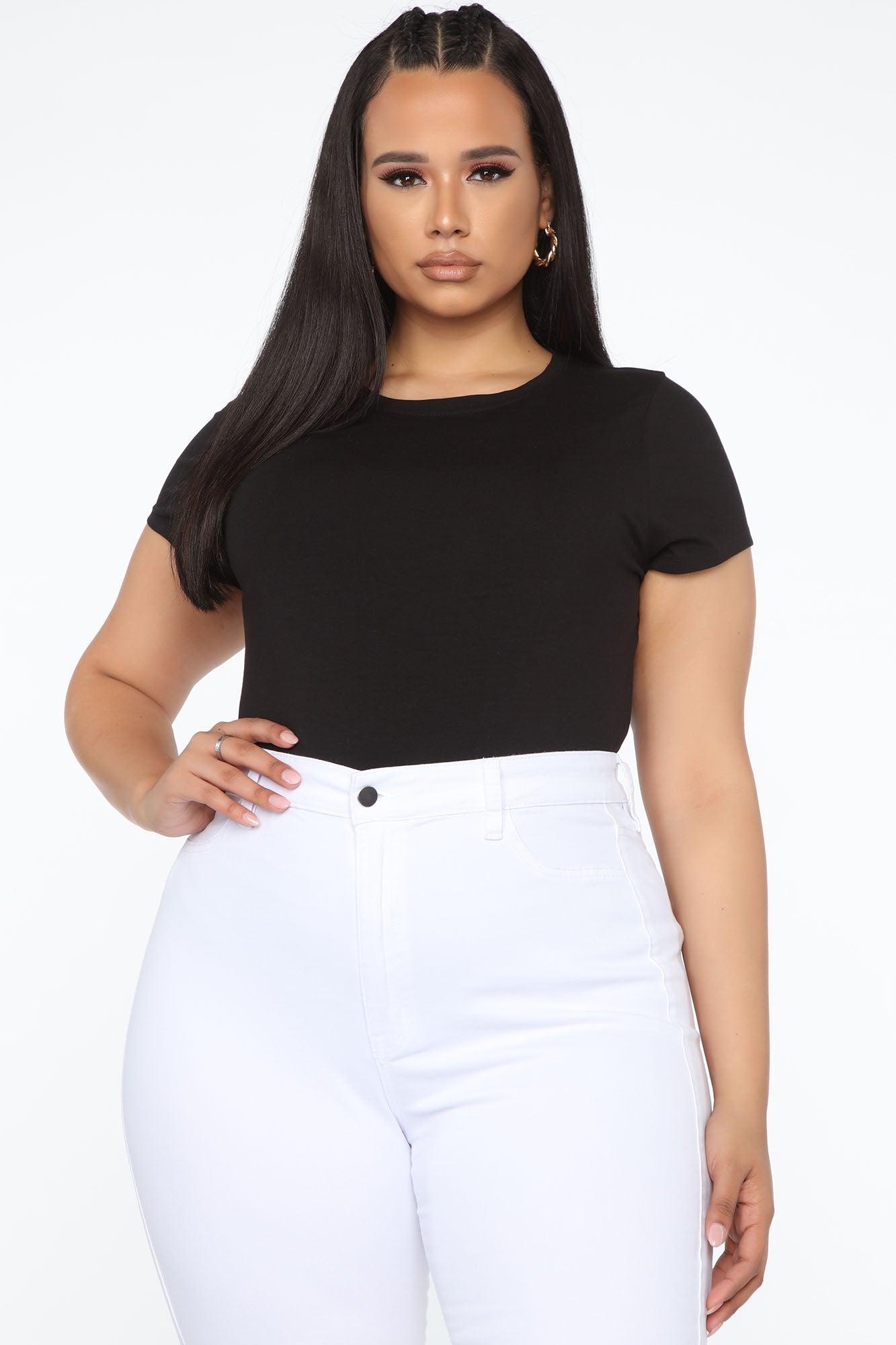 Lily Crew Neck Top - Black Product Image