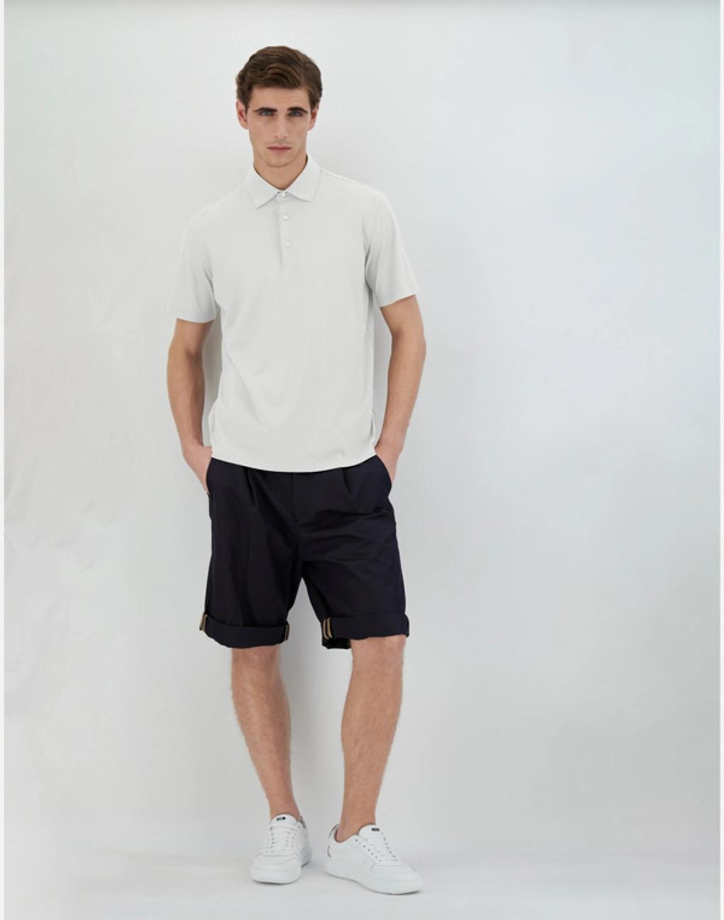 HERNO Polo Shirt In Crepe Jersey In White Product Image