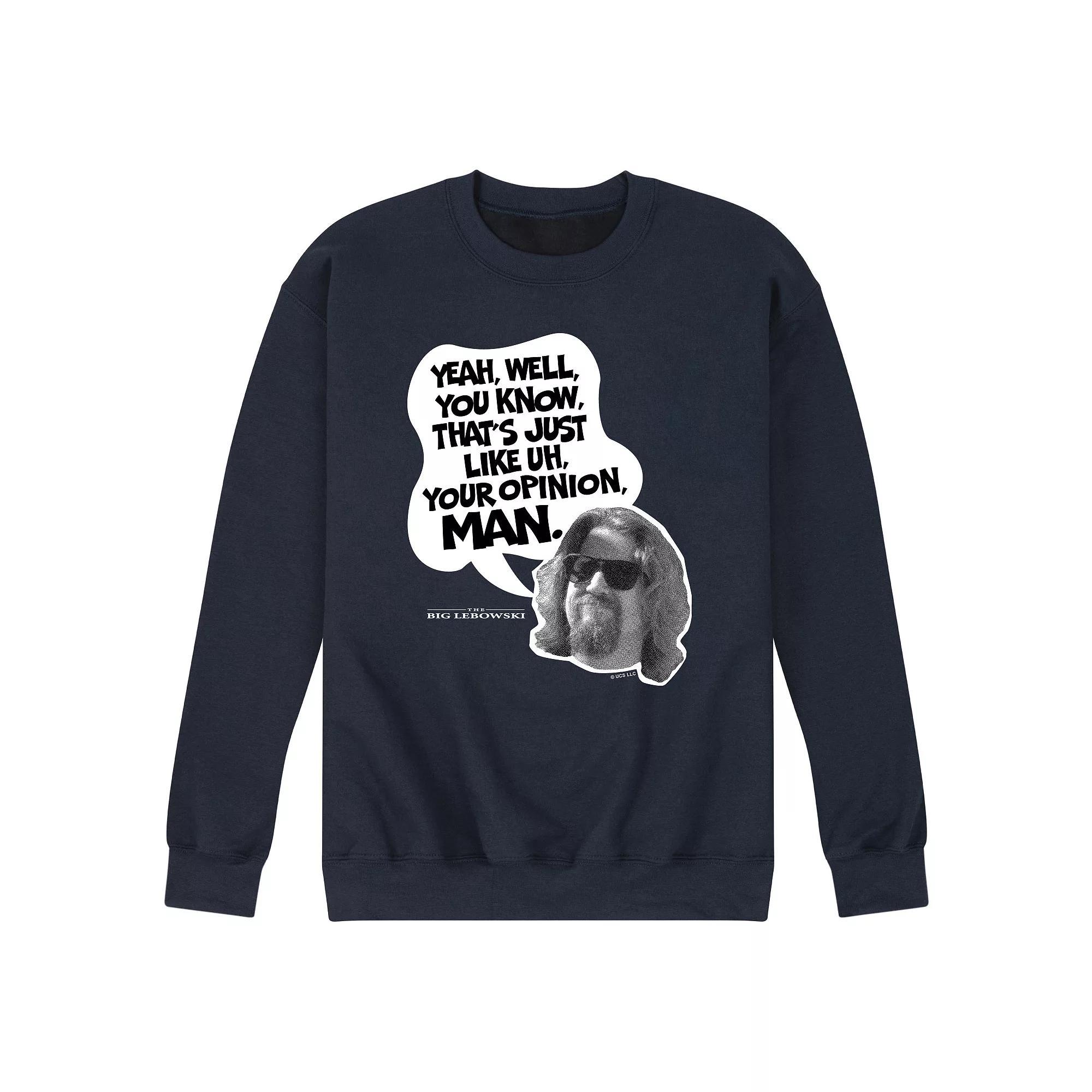 Mens The Big Lebowski Your Opinion Man Fleece Blue Product Image