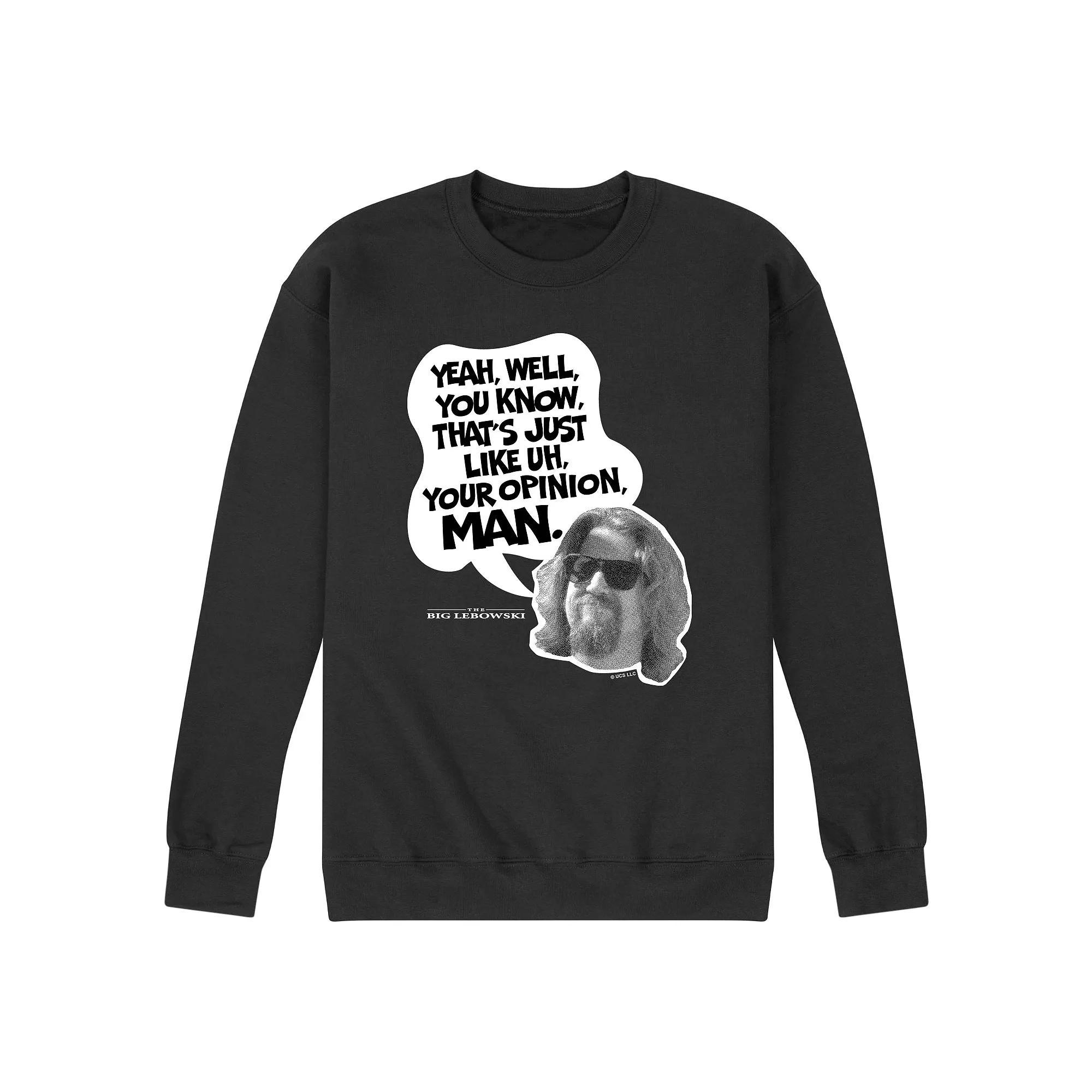 Mens The Big Lebowski Your Opinion Man Fleece Blue Product Image