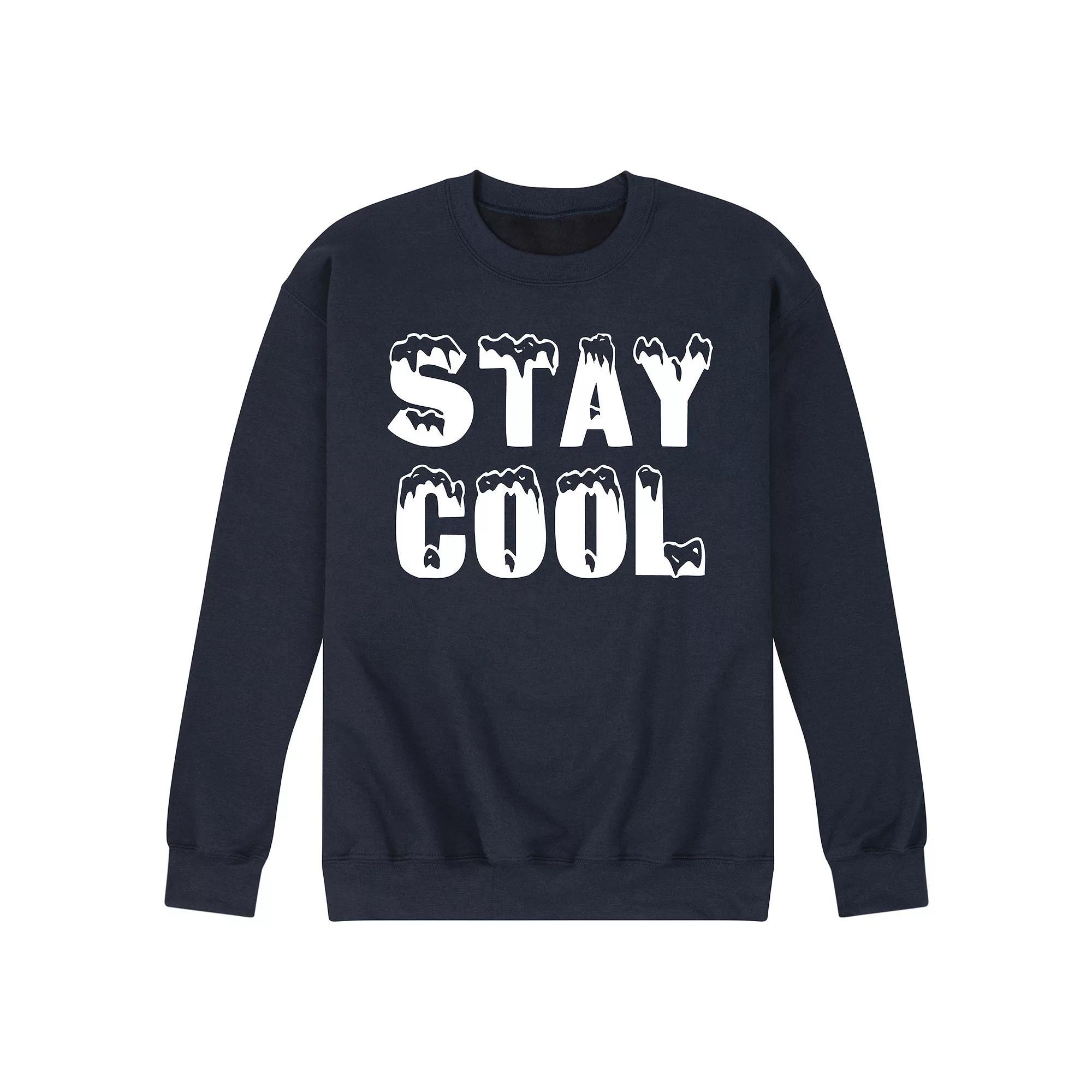 Mens Stay Cool Fleece Sweatshirt Blue Product Image