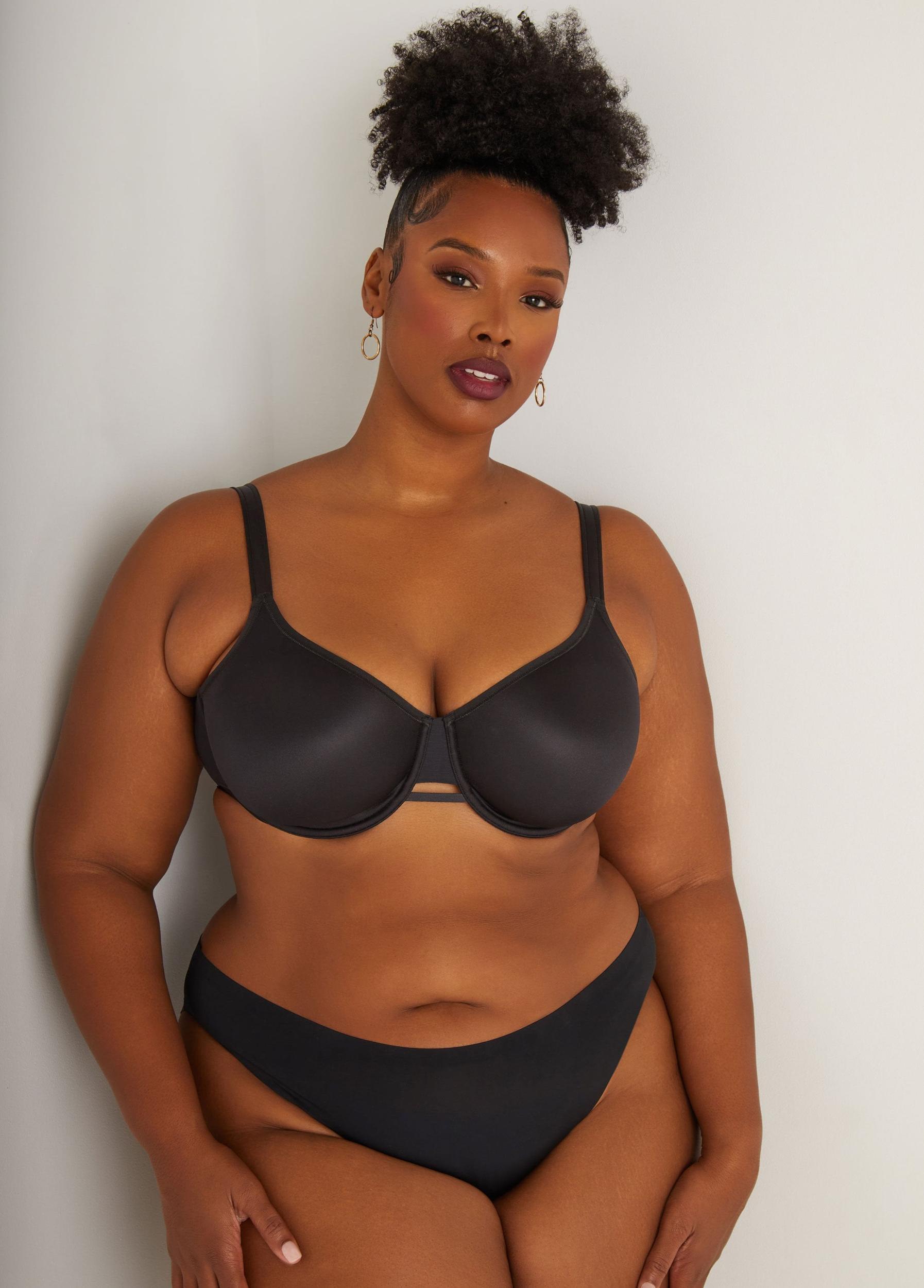 Plus Size Paneled Side Smoothing Minimizer Bra Ashley Stewart Product Image