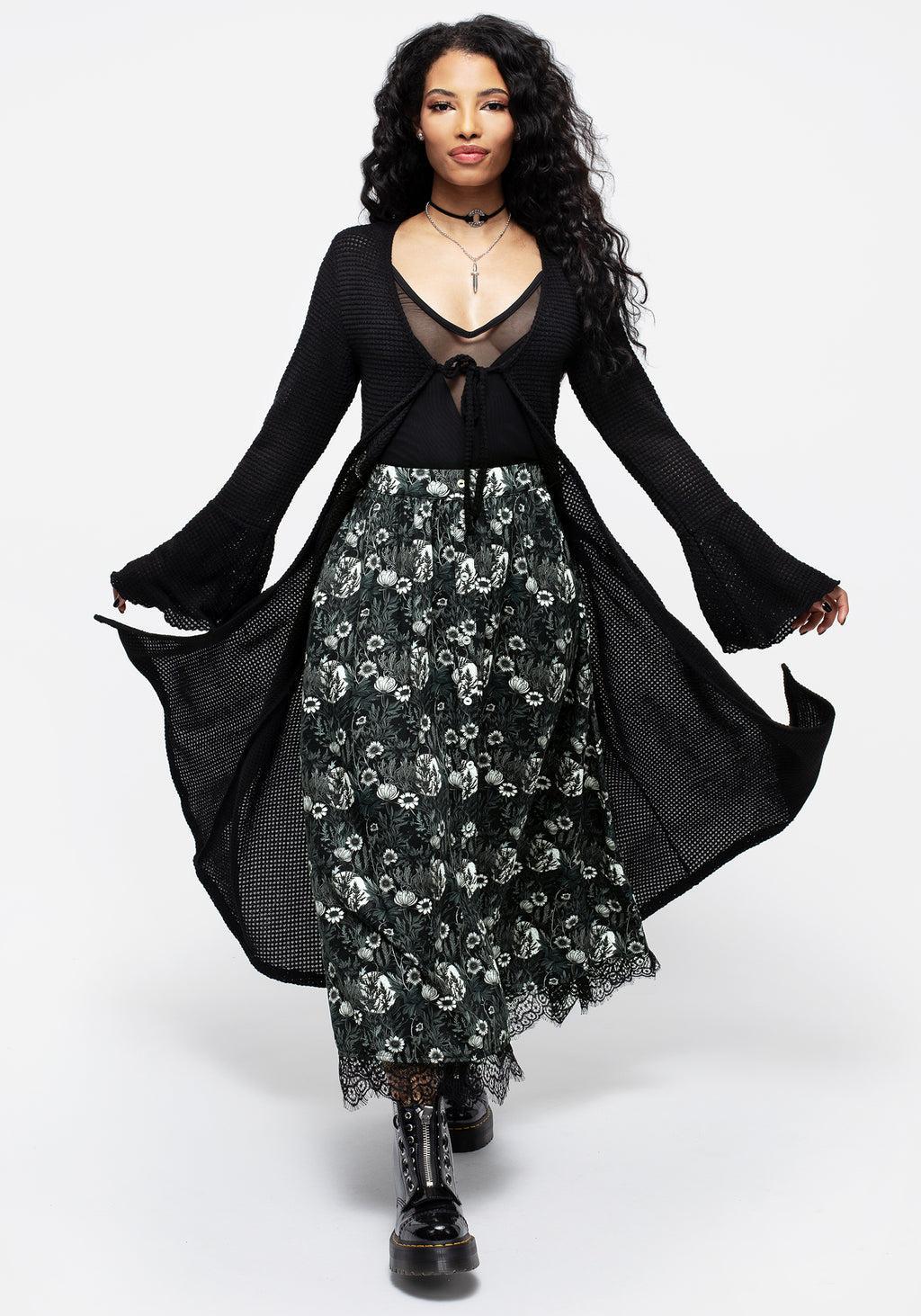 Nightbloom Button Front Midaxi Skirt Product Image