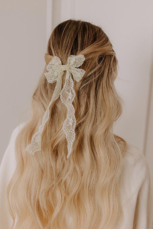 Final Touch Lace Bow Hair Clip Product Image