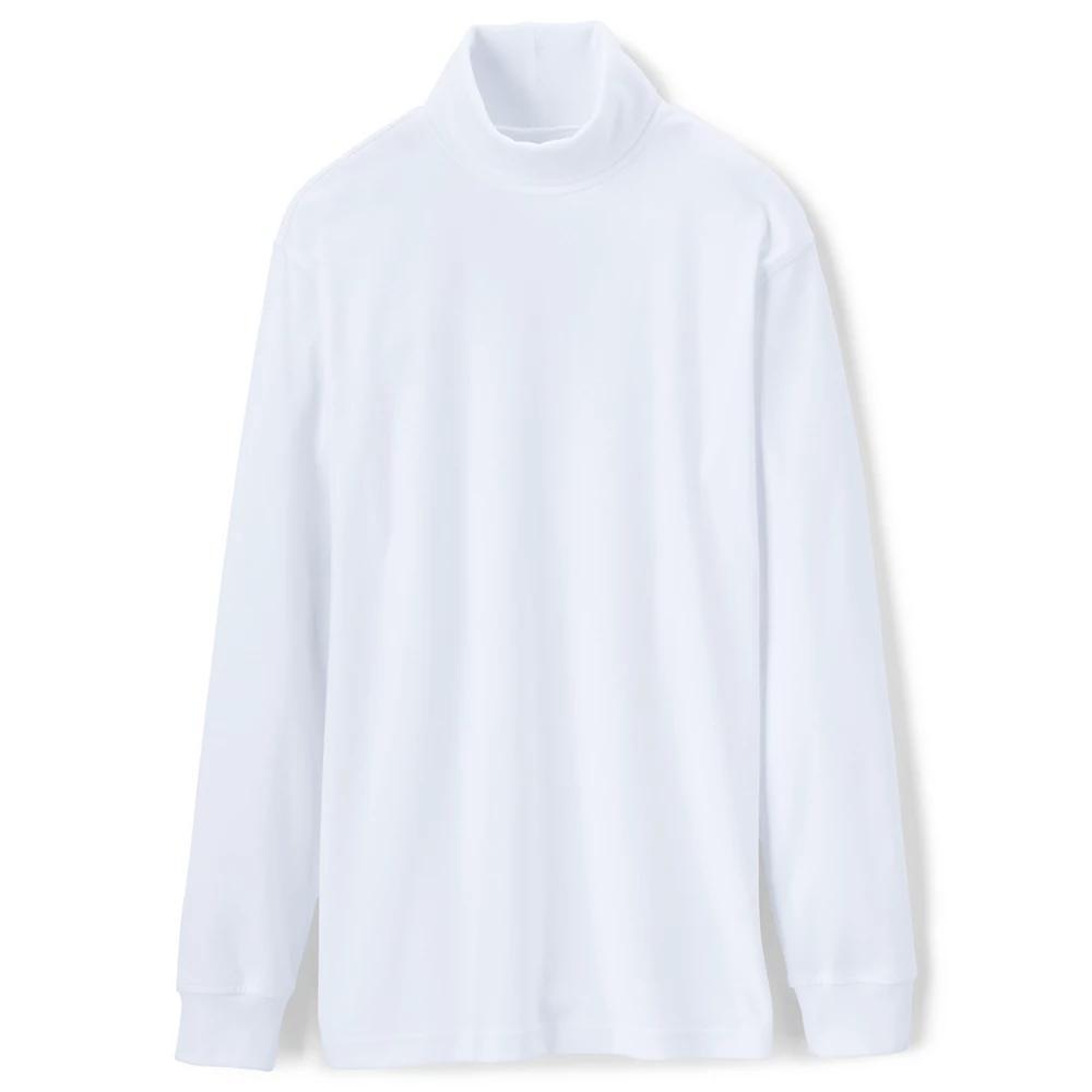Men's Lands' End Super Soft Supima Turtleneck, Size: XL, White Product Image