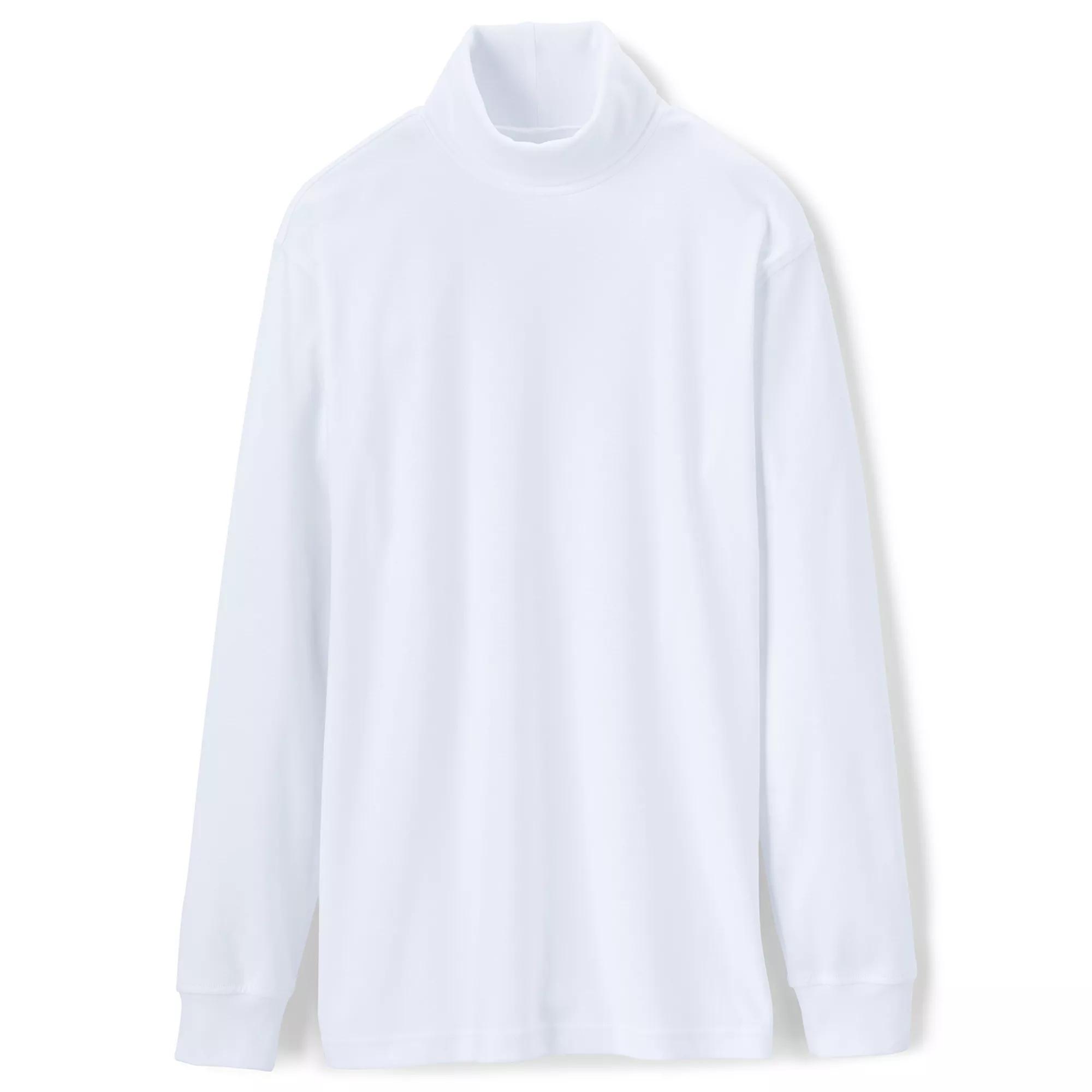 Men's Lands' End Super Soft Supima Turtleneck, Size: XL, White Product Image