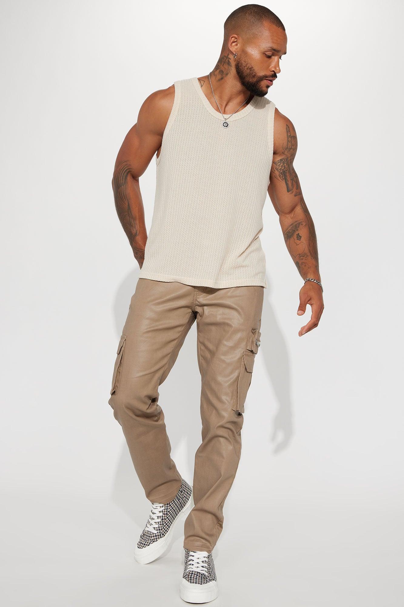 Blissful Textured Tank - Oatmeal Product Image