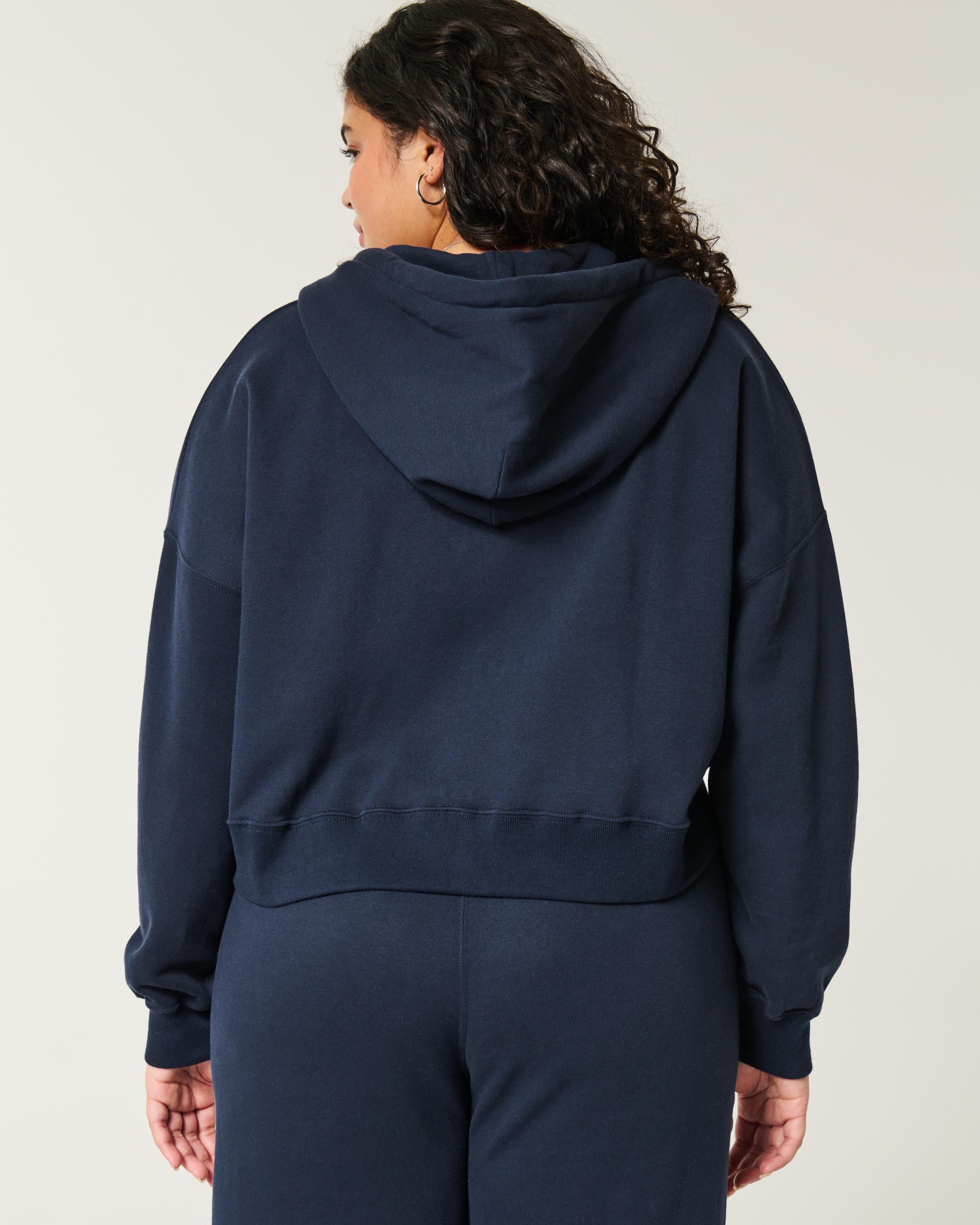 Boxy Zip-Up Hoodie Product Image