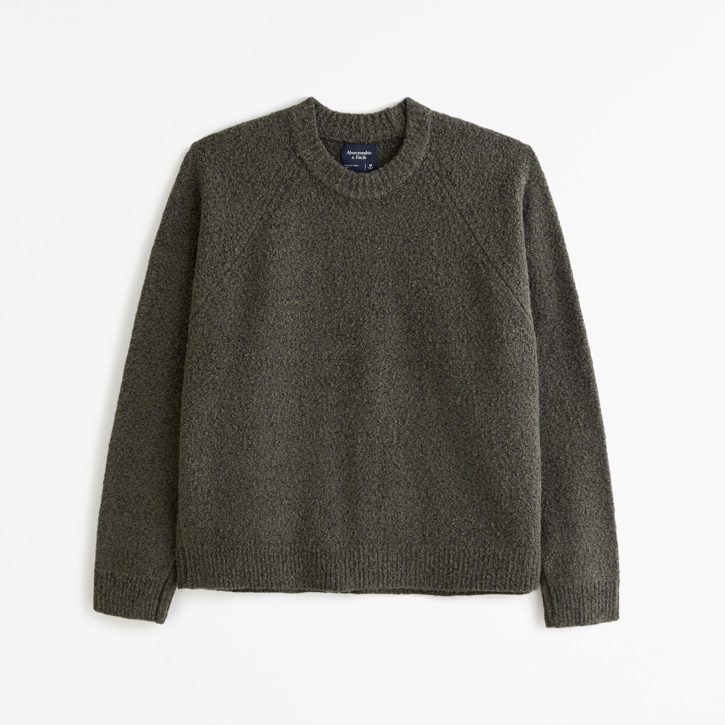 Oversized Boucle Crew Sweater Product Image