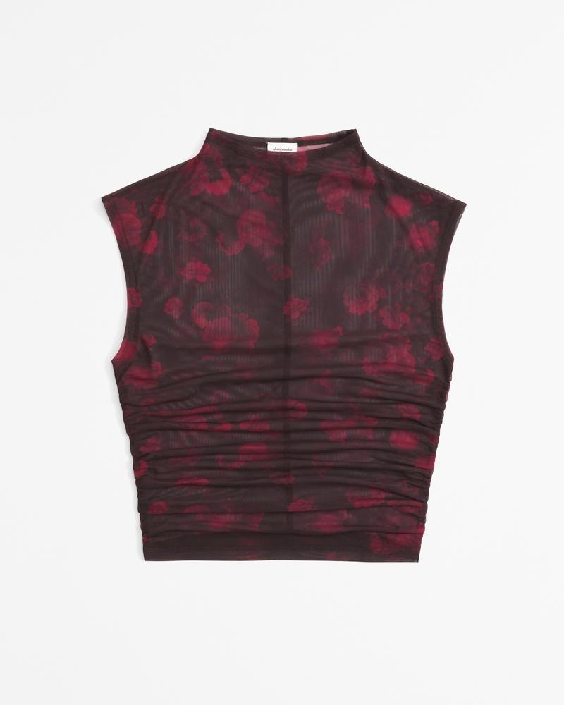Long-Sleeve Grown-On Mockneck Top Product Image