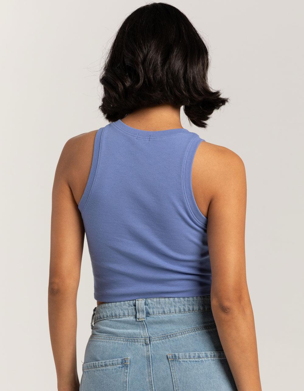 TILLYS High Neck Womens Tank - NEW BLUE Product Image