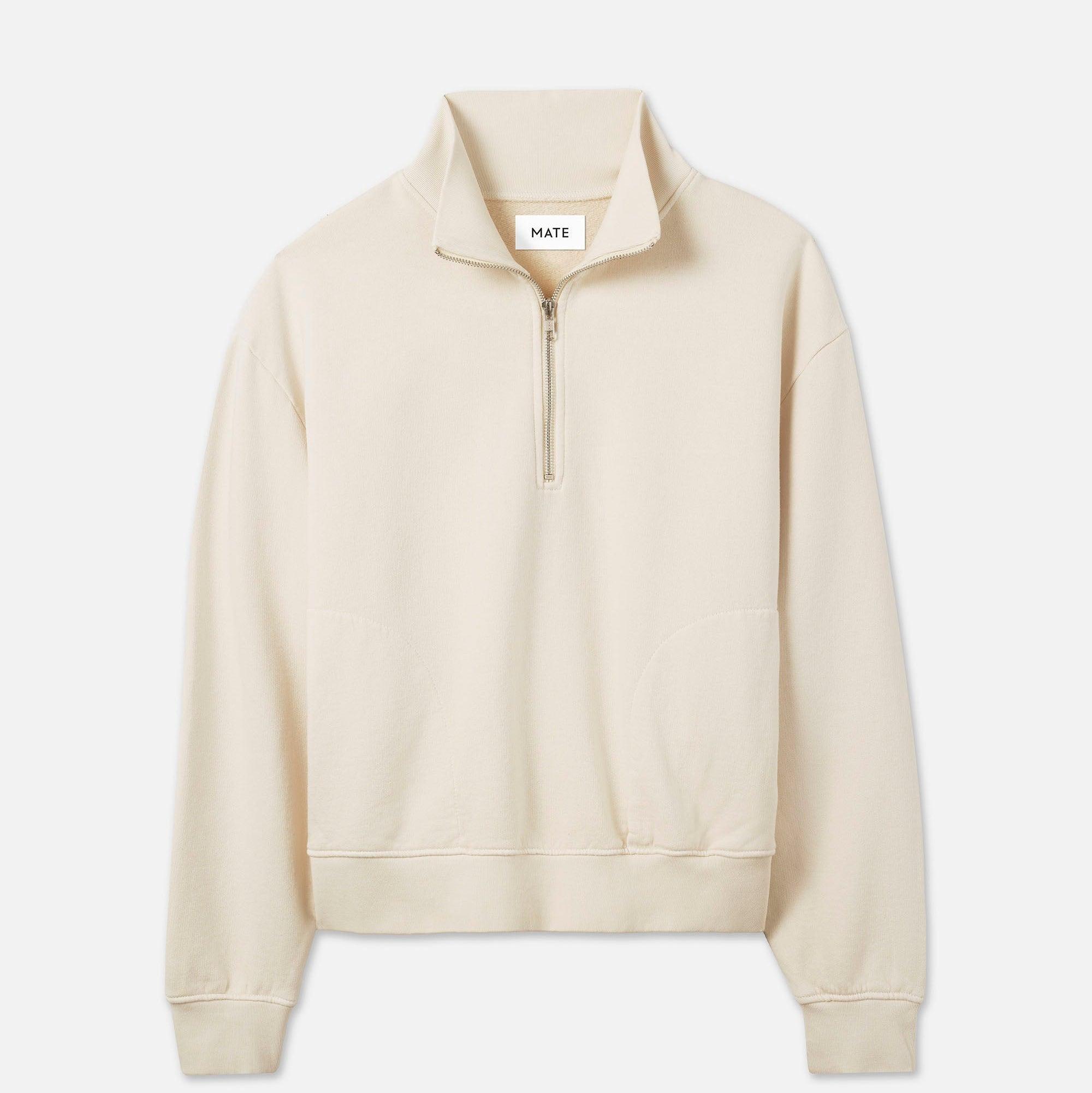 Organic Fleece Quarter Zip Sweatshirt Female Product Image