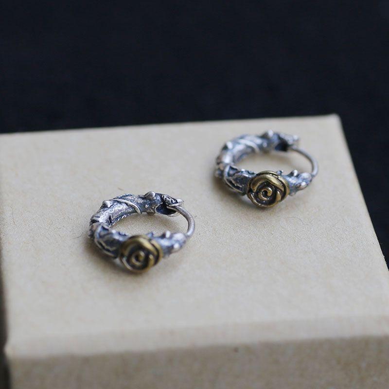Rose Alloy Huggie Earring Product Image