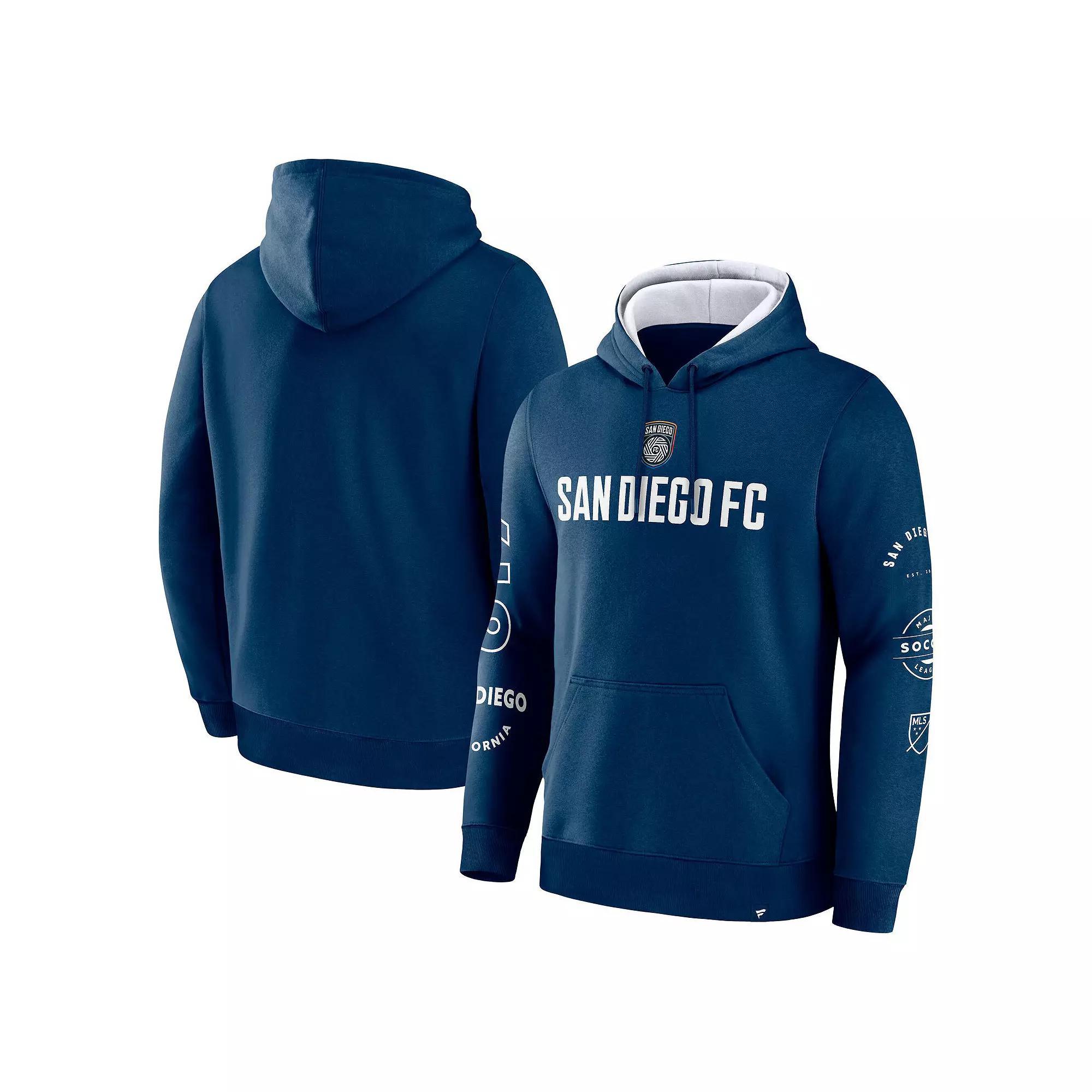 Men's Fanatics  Navy San Diego FC Penalty Kick Legacy Pullover Hoodie, Size: Medium, Sdf Blue Product Image