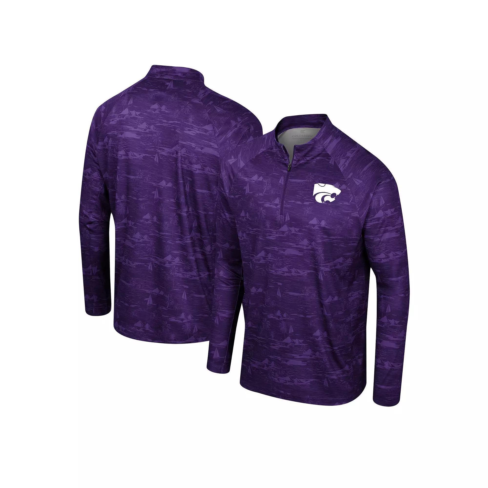 Men's Colosseum Cardinal Iowa State Cyclones Carson Raglan Quarter-Zip Jacket, Size: Medium, Red Product Image