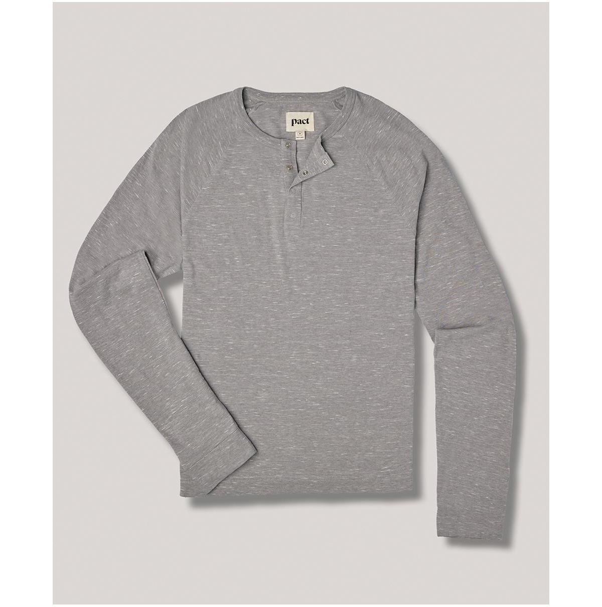 Men's Grape Leaf Melange The Mix Lightweight Long Sleeve Henley L Product Image