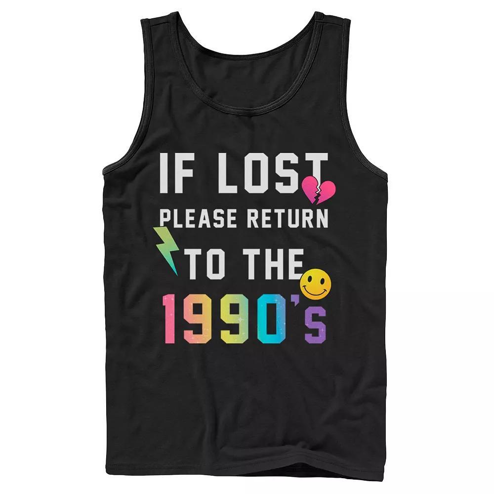 Men's Fifth Sun If Lost Please Return To The 1990's Tank Top, Size: XL, Black Product Image