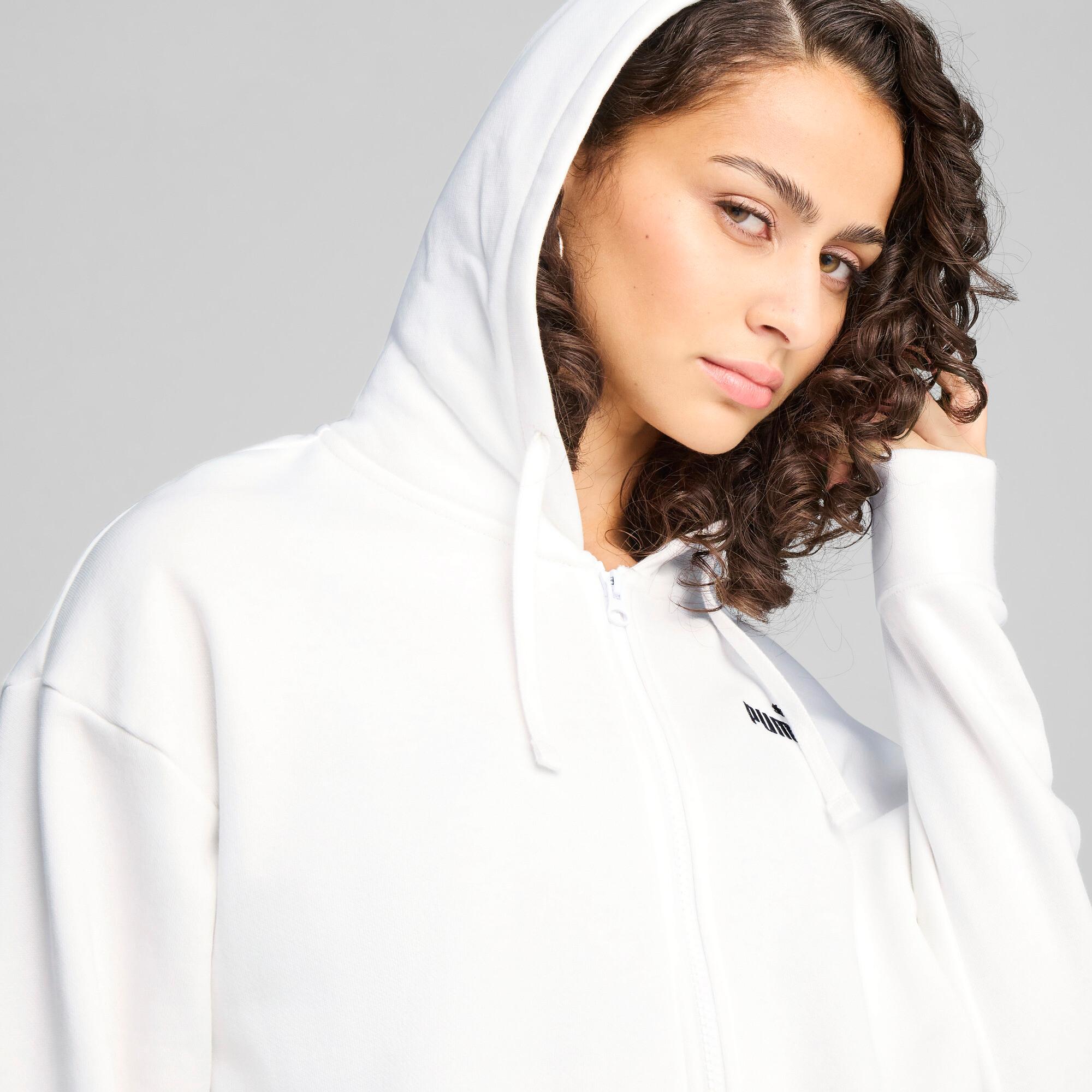 PUMA Essentials Small No. 1 Logo Fleece Women's Comfort Full-Zip Hoodie Product Image