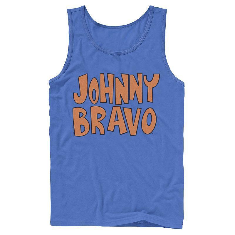 Mens Cartoon Network Johnny Bravo Logo Tank Top Grey Product Image