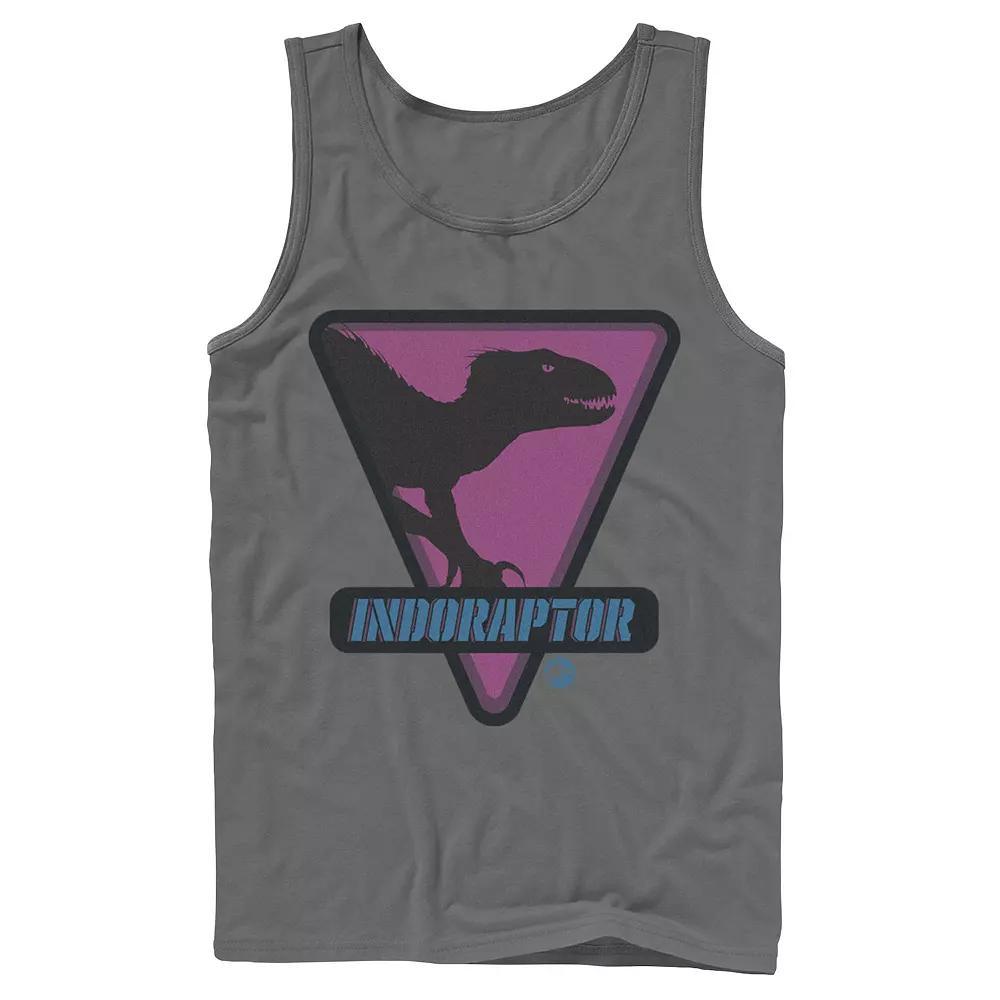 Men's Jurassic World Indoraptor Silhouette Tank Top, Size: XL, Grey Product Image