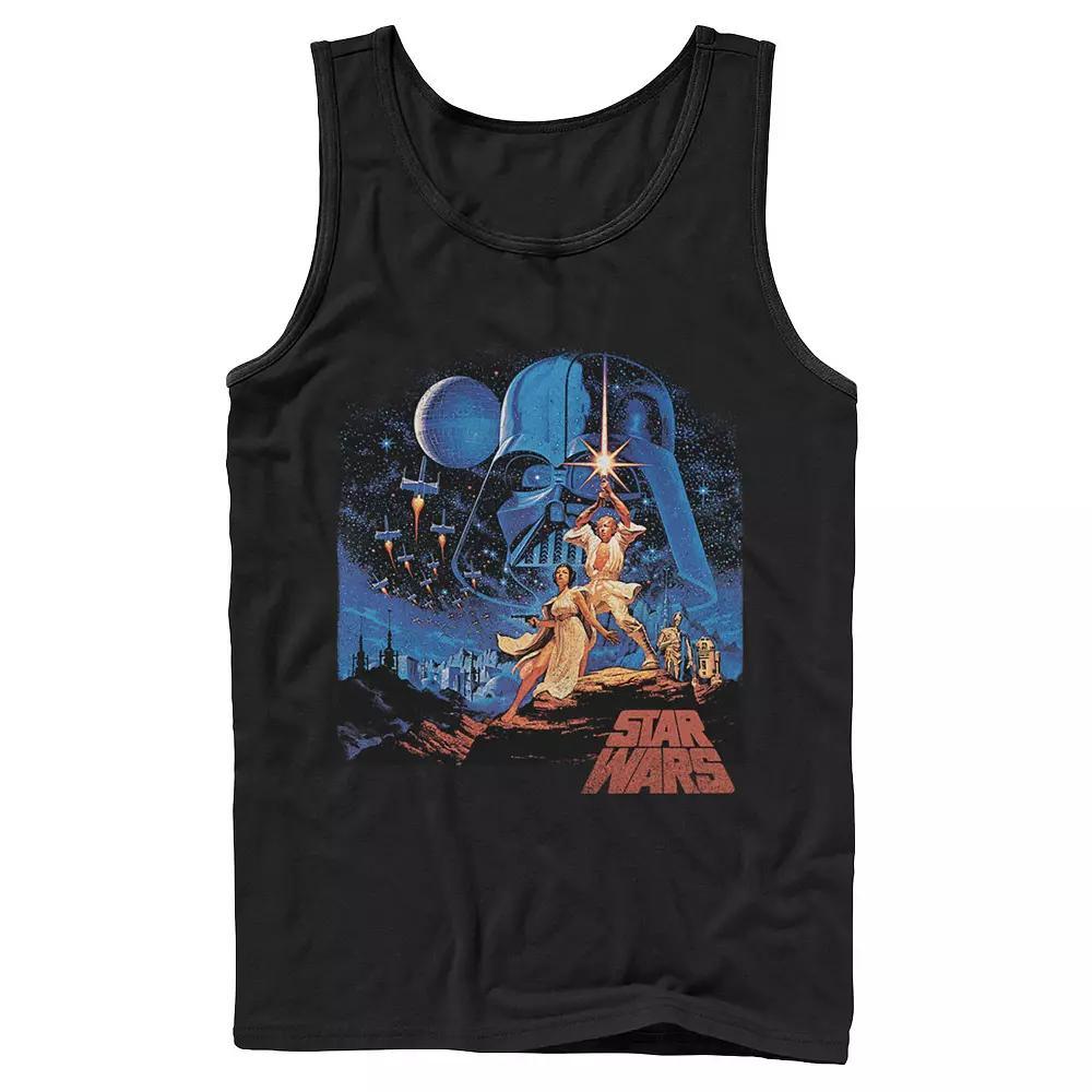 Men's Star Wars The Mandalorian Ahsoka Tano Jedi Knight Portrait Panels Tank Top, Size: Small, Blue Product Image