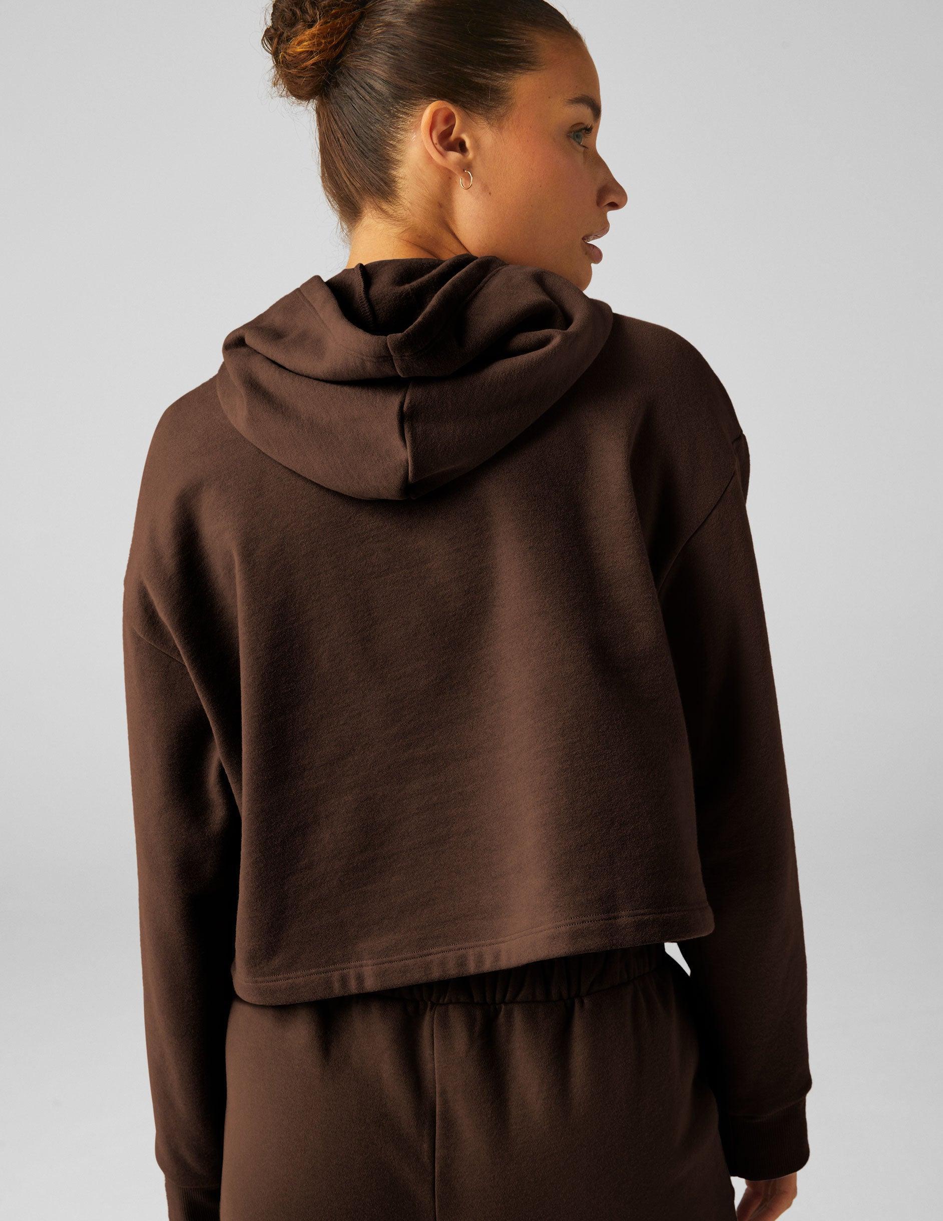 LuxeFleece Happiness Cropped Hoodie Product Image