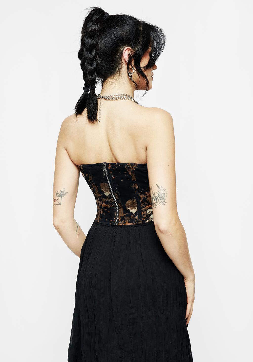 Underworld Cotton Lace Up Corset Top Product Image