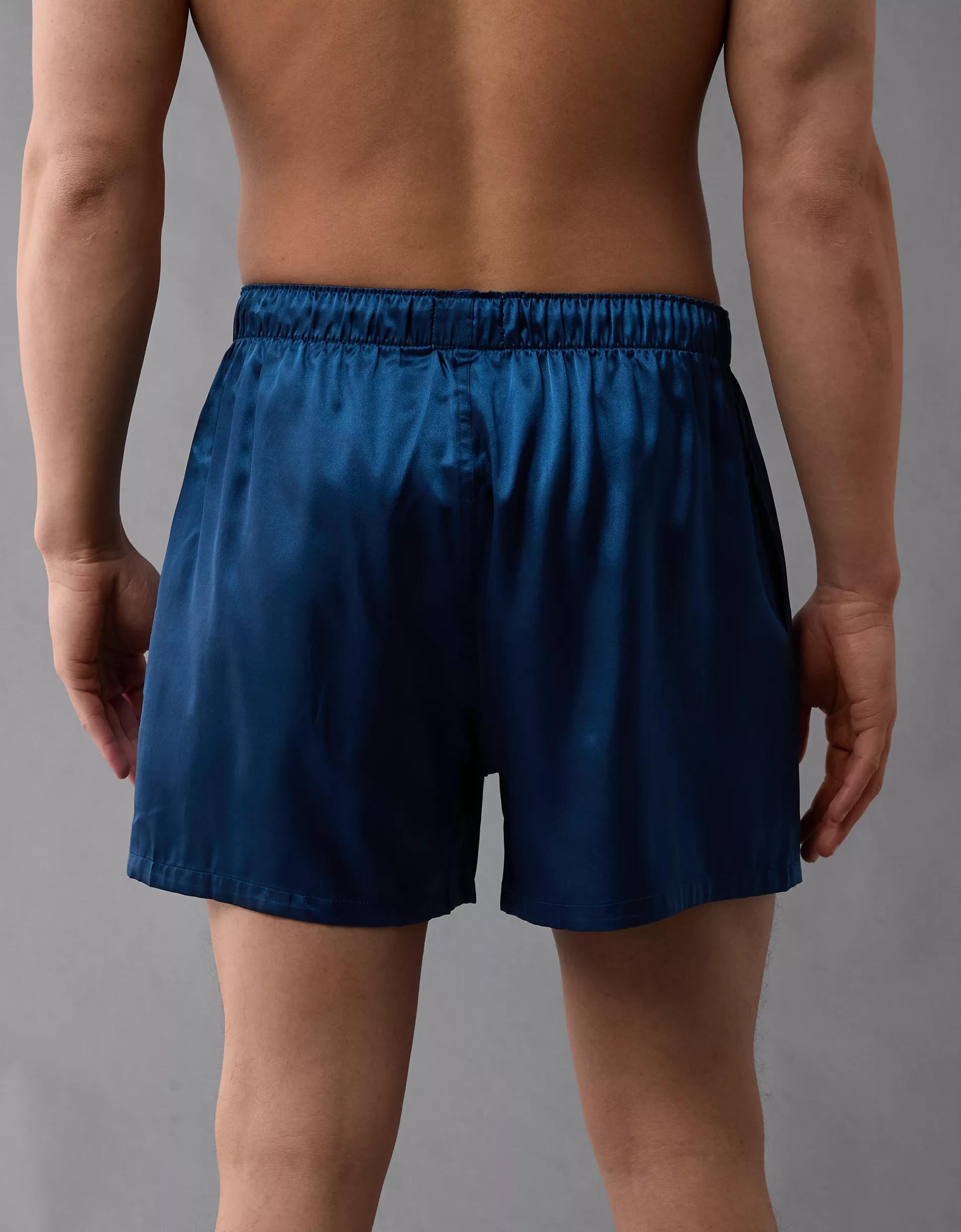 AEO Men's Solid Satin Pocket Boxer Short Product Image