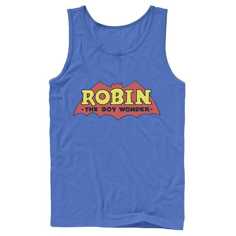 Mens DC Comics Robin The Boy Wonder Classic Logo Tank Top Blue Product Image