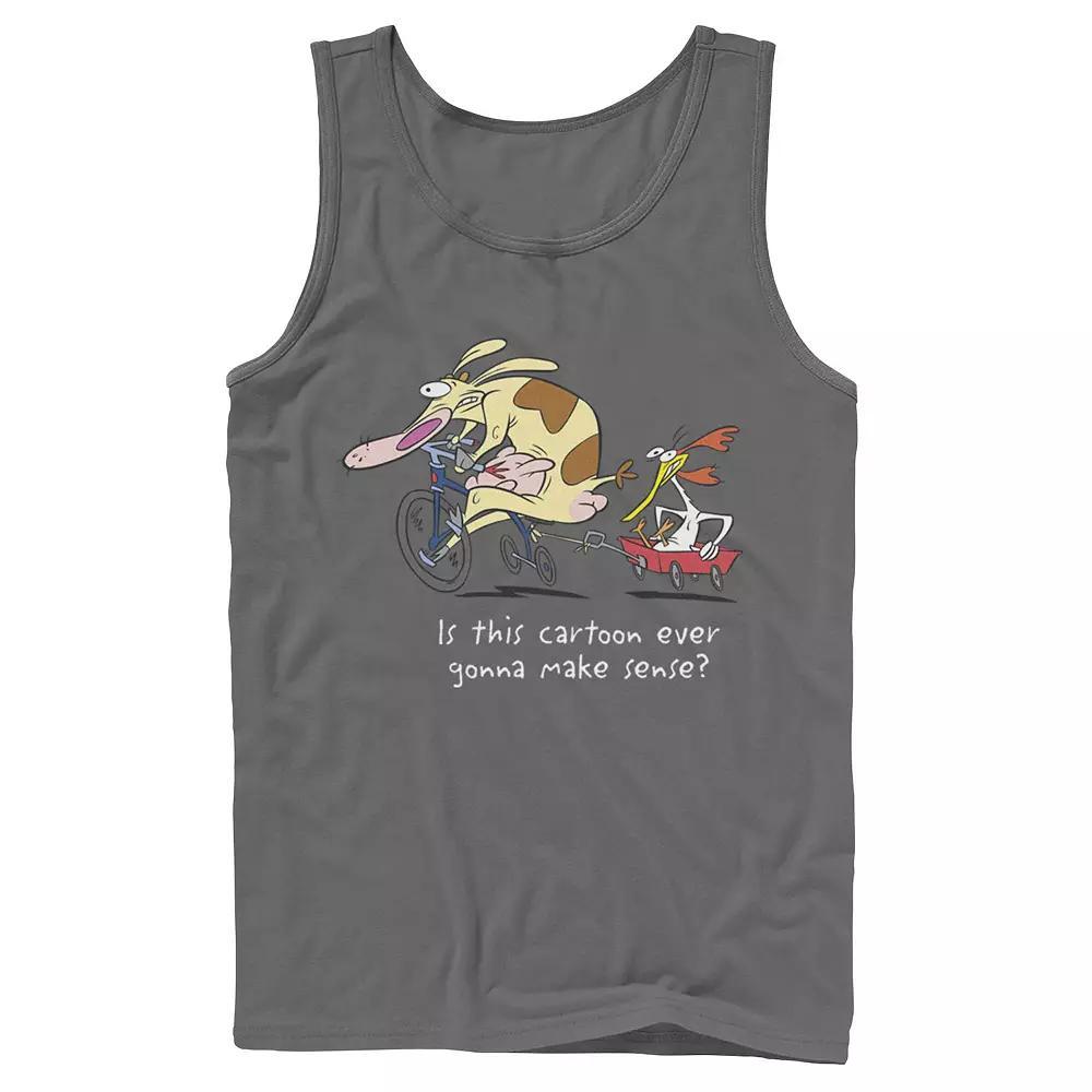 Men's Pink Panther Boxed Portrait Logo Tank Top, Size: Large, Black Product Image