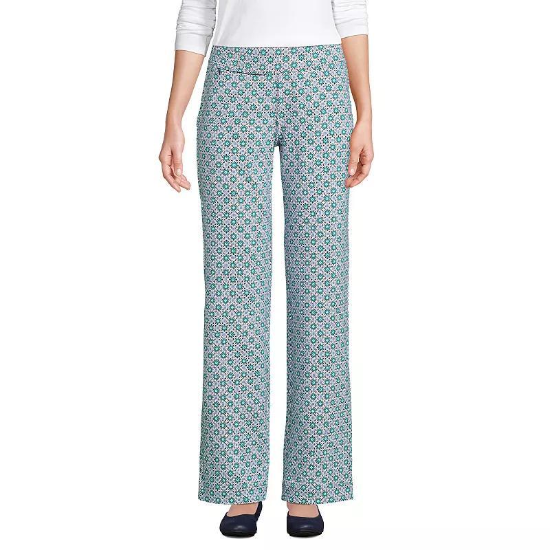 Plus Size Lands' End Starfish Pull-On Straight-Leg Pants, Women's, Size: 1XL, Green Moss Product Image