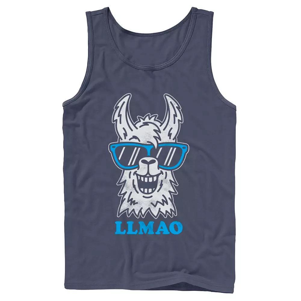 Men's Fifth Sun Llmao Llama Line Art Tank Top, Size: Small, Blue Product Image