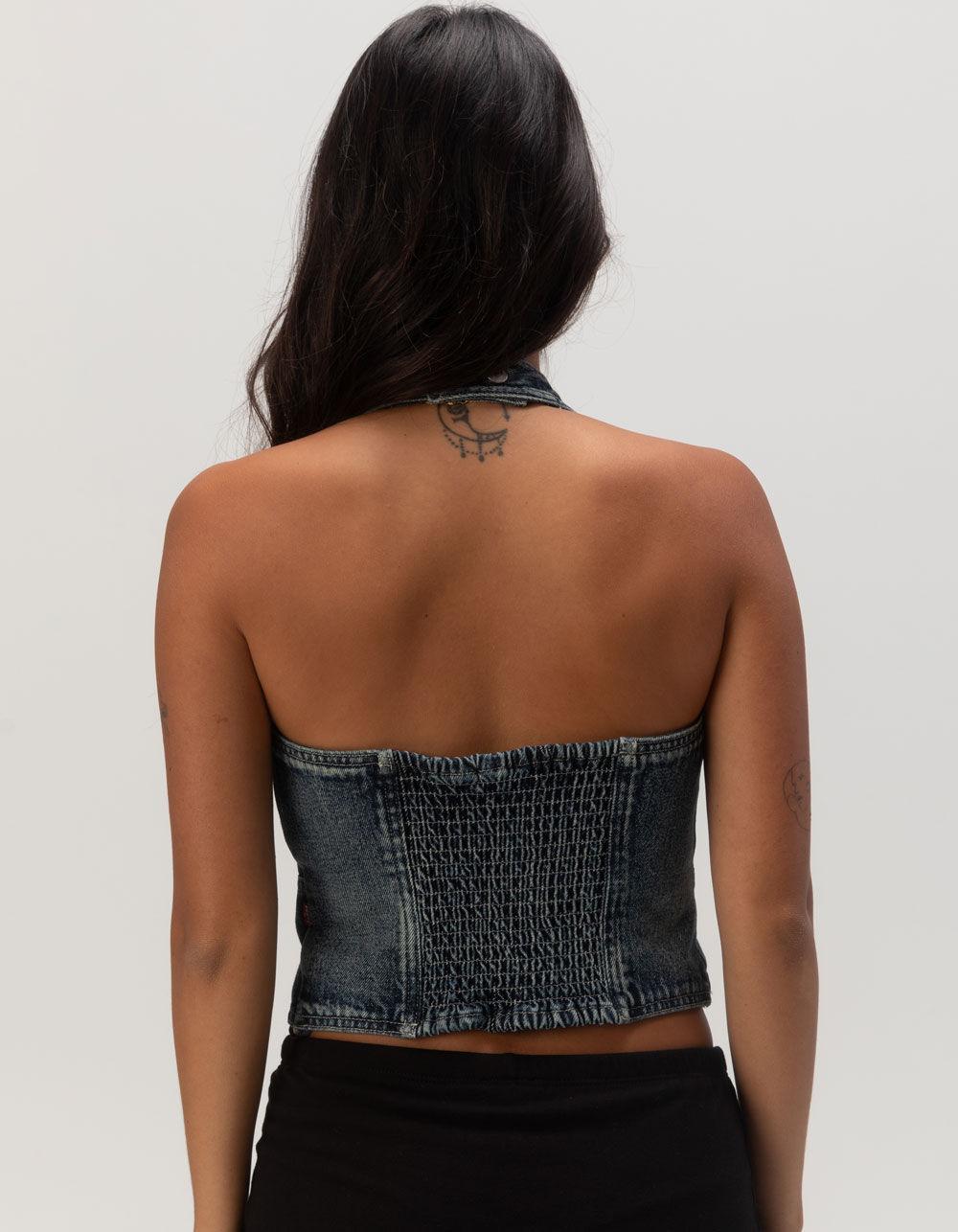 LEVI'S Janeesah Womens Denim Halter Top - MEDIUM WASH Product Image