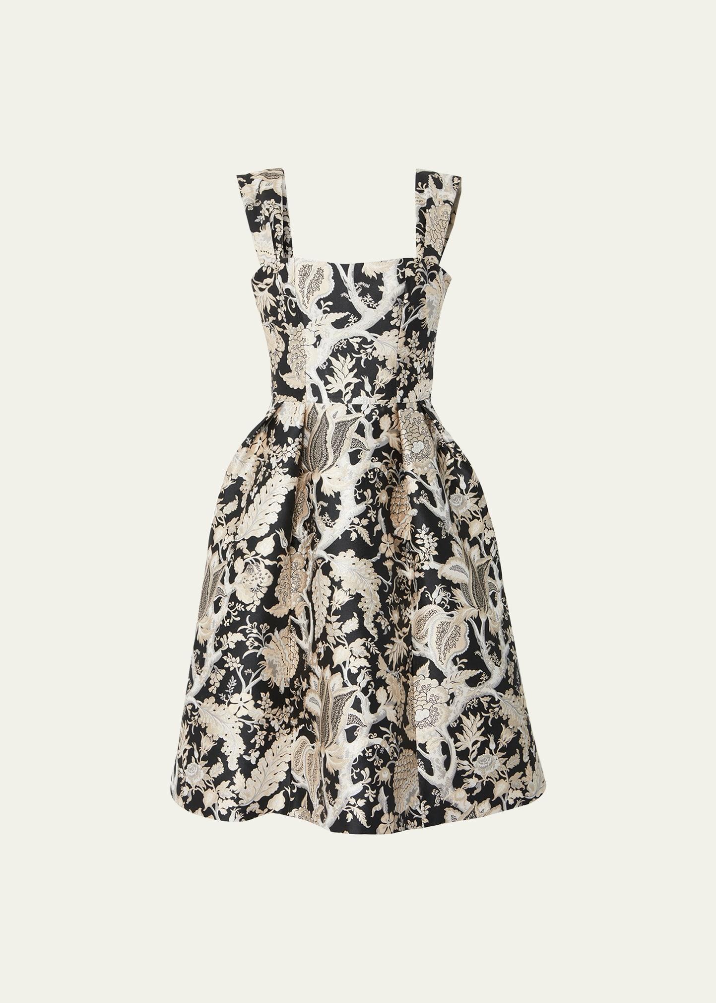 Thick Gathered Strap Midi Dress Product Image