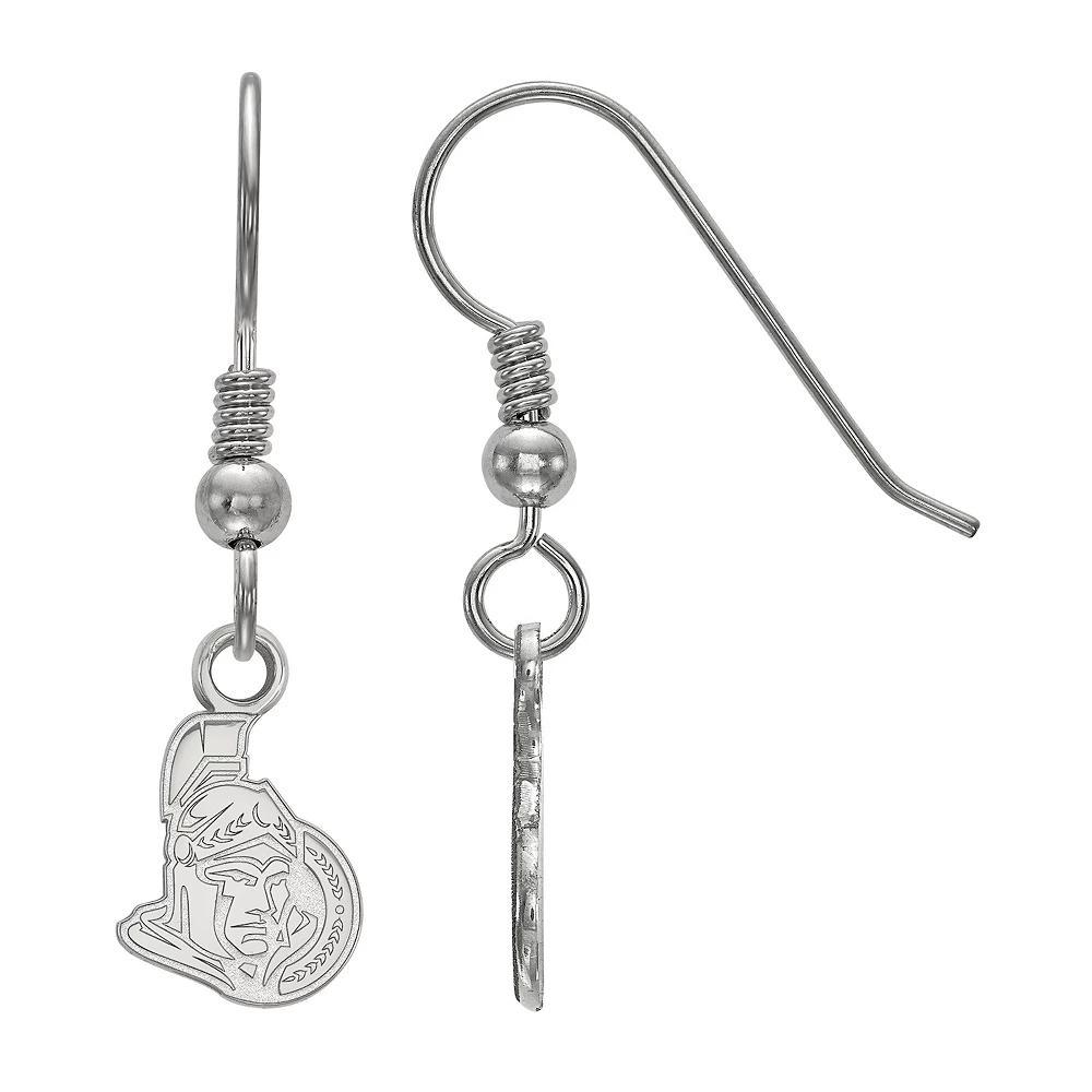 LogoArt Sterling Silver Ottawa Senators Mini Logo Dangle Earrings, Women's Product Image