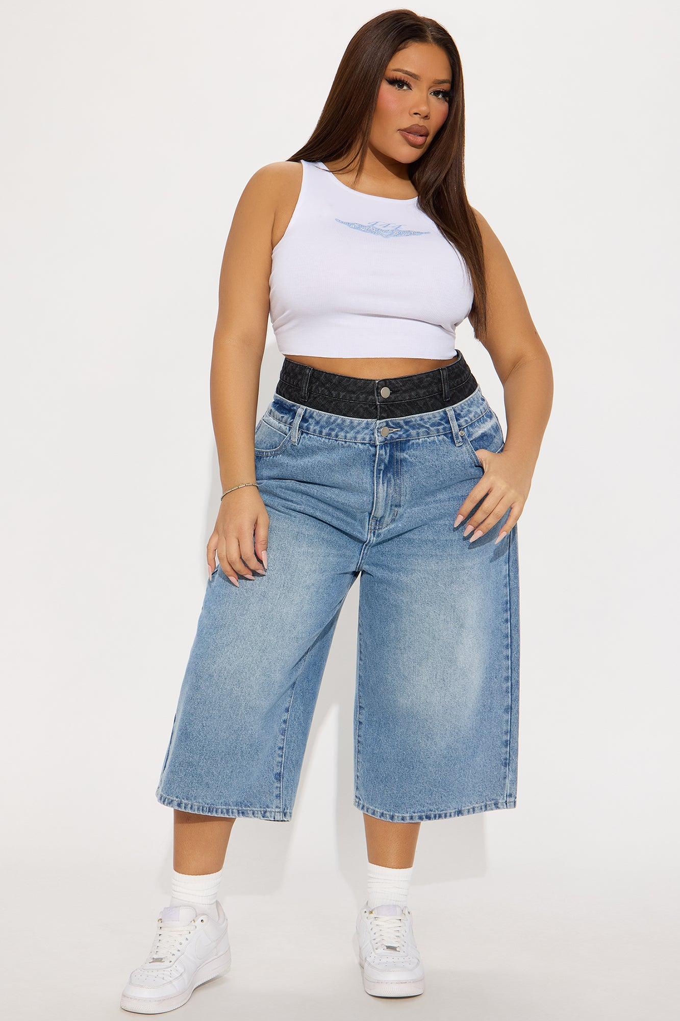 444 Rhinestone Tank Top - White Product Image
