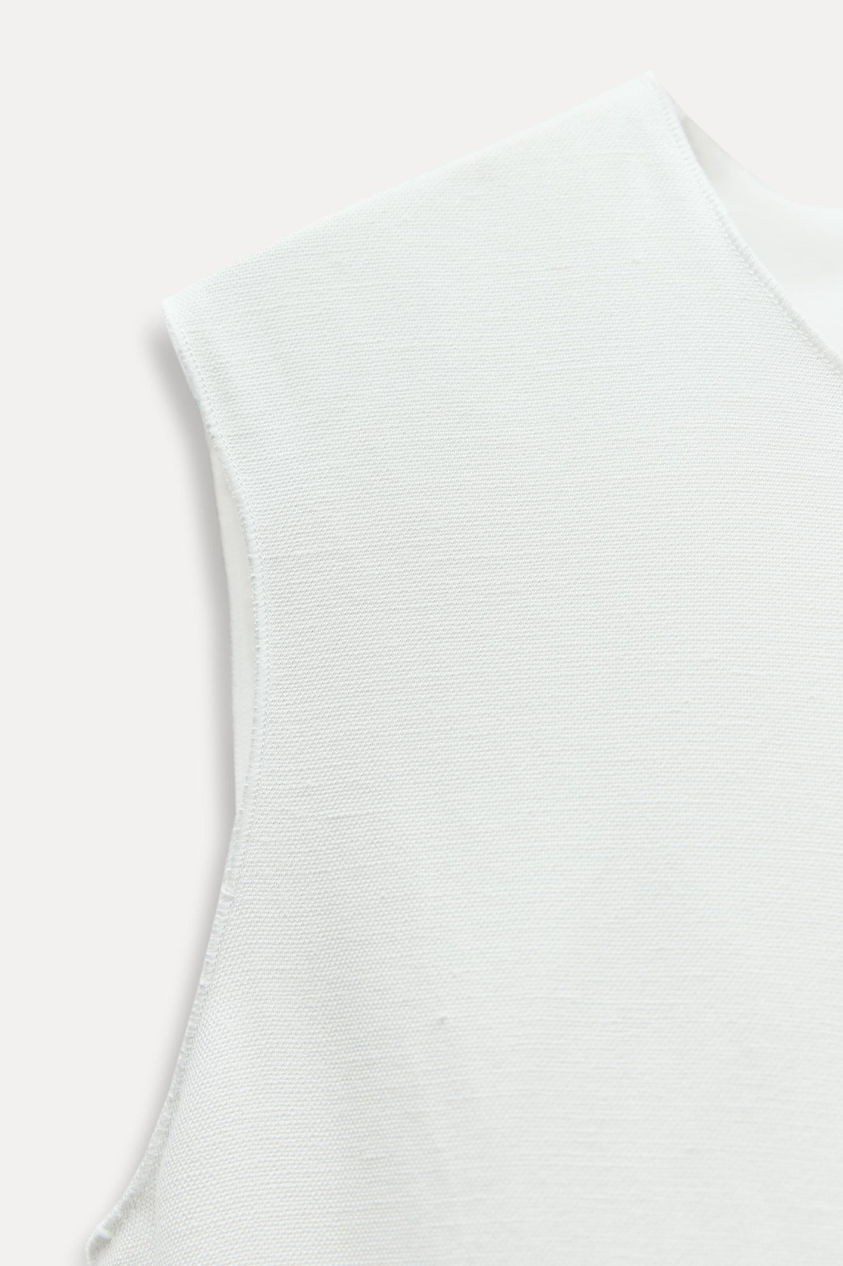 LINEN BLEND MIDI DRESS ZW COLLECTION Product Image