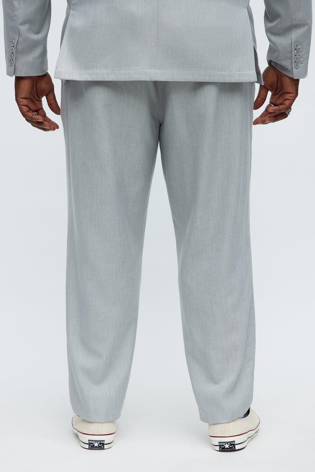 Slim Modern Stretch-Waist Everyday Trouser - Light Grey Product Image