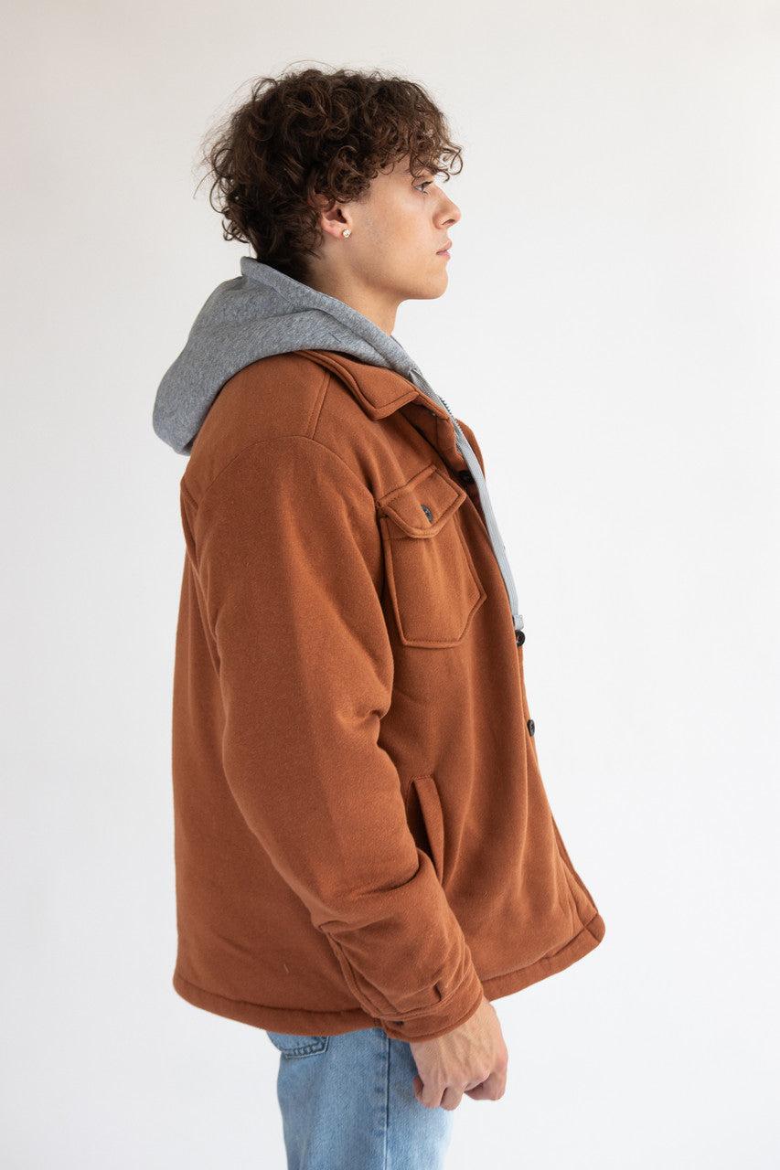 Double Layer Quilted Lining Hoodie Jacket Product Image