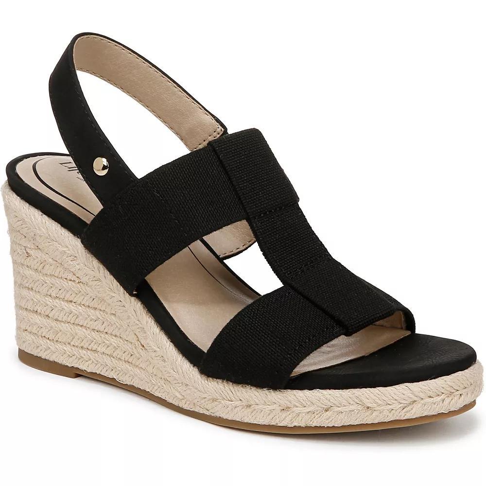 LifeStride Tallulah Women's Espadrille Wedge Sandals, Size: 7.5 Wide, Black Product Image