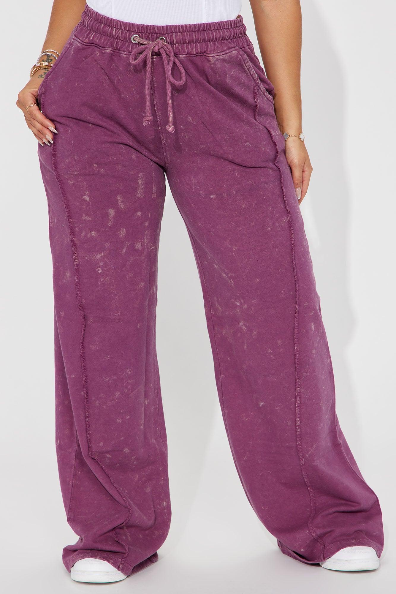 Chill Side Lounge Pant - Plum Product Image