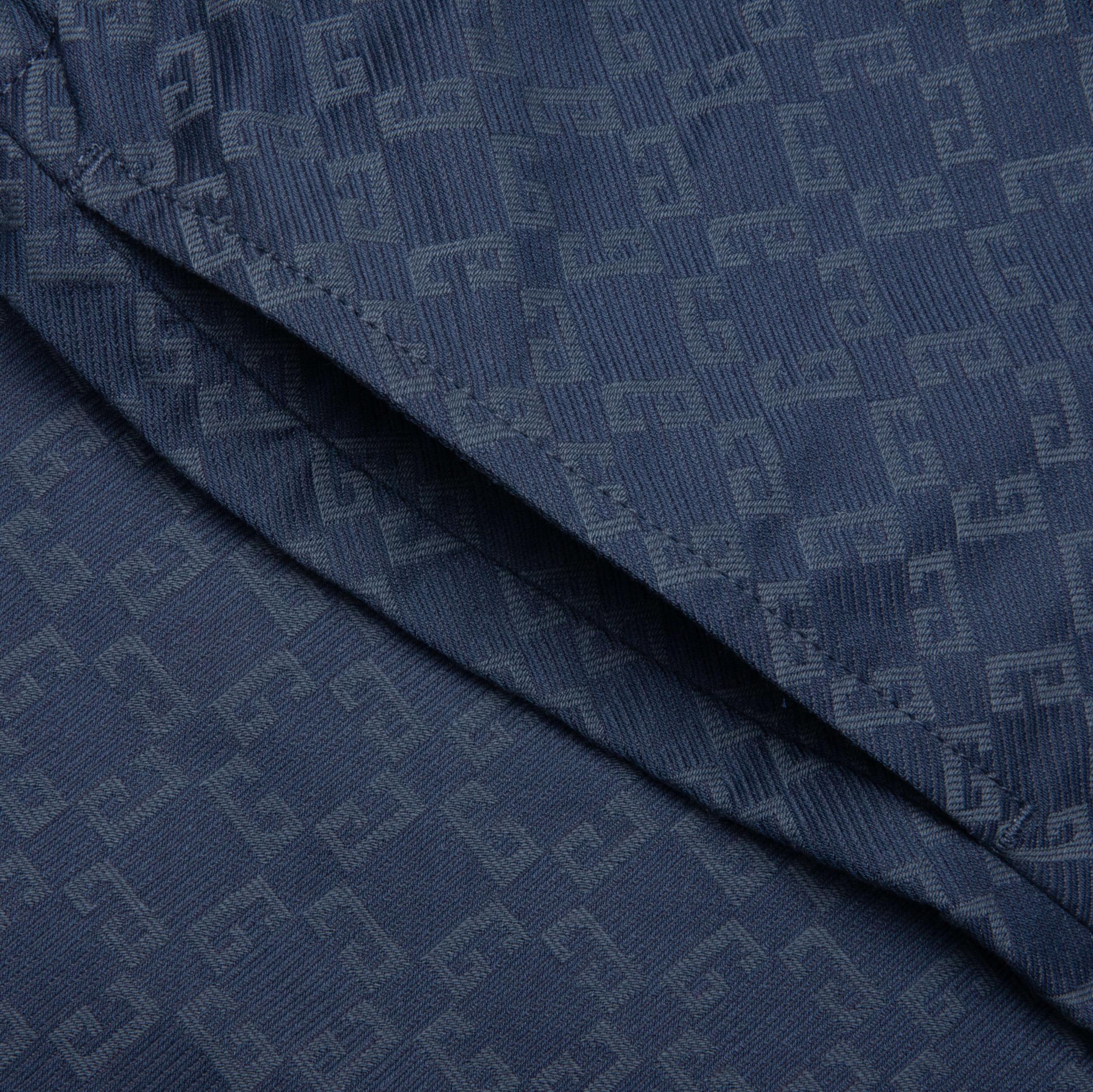 Shiny Monogram 72 Denim Bermuda Shorts - Grey/Blue Male Product Image
