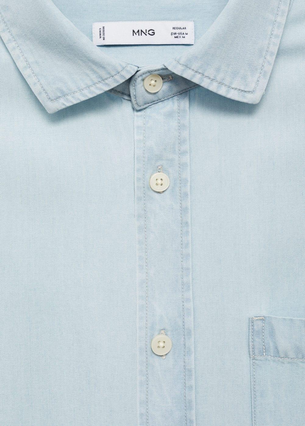 Regular-fit 100% Tencel shirt - Men | MANGO USA Product Image