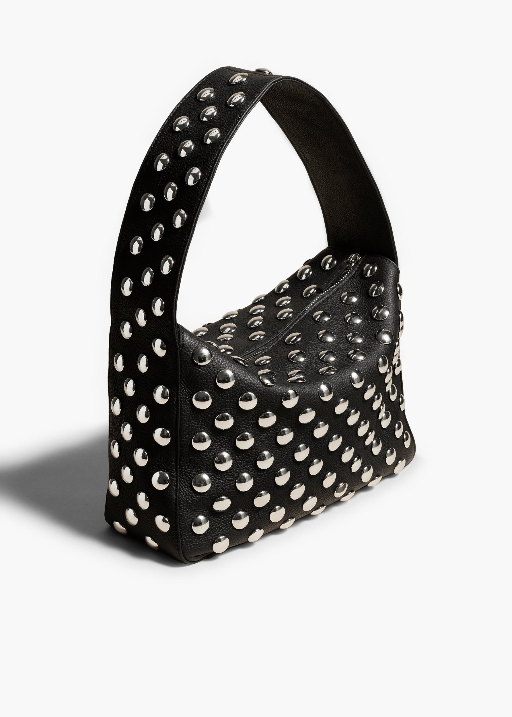 Elena Bag in Black Leather with Studs Product Image