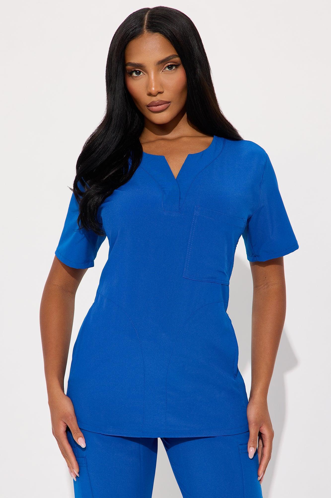 Work Call 4 Way Stretch Uniform Scrub Pant Set - Royal Product Image