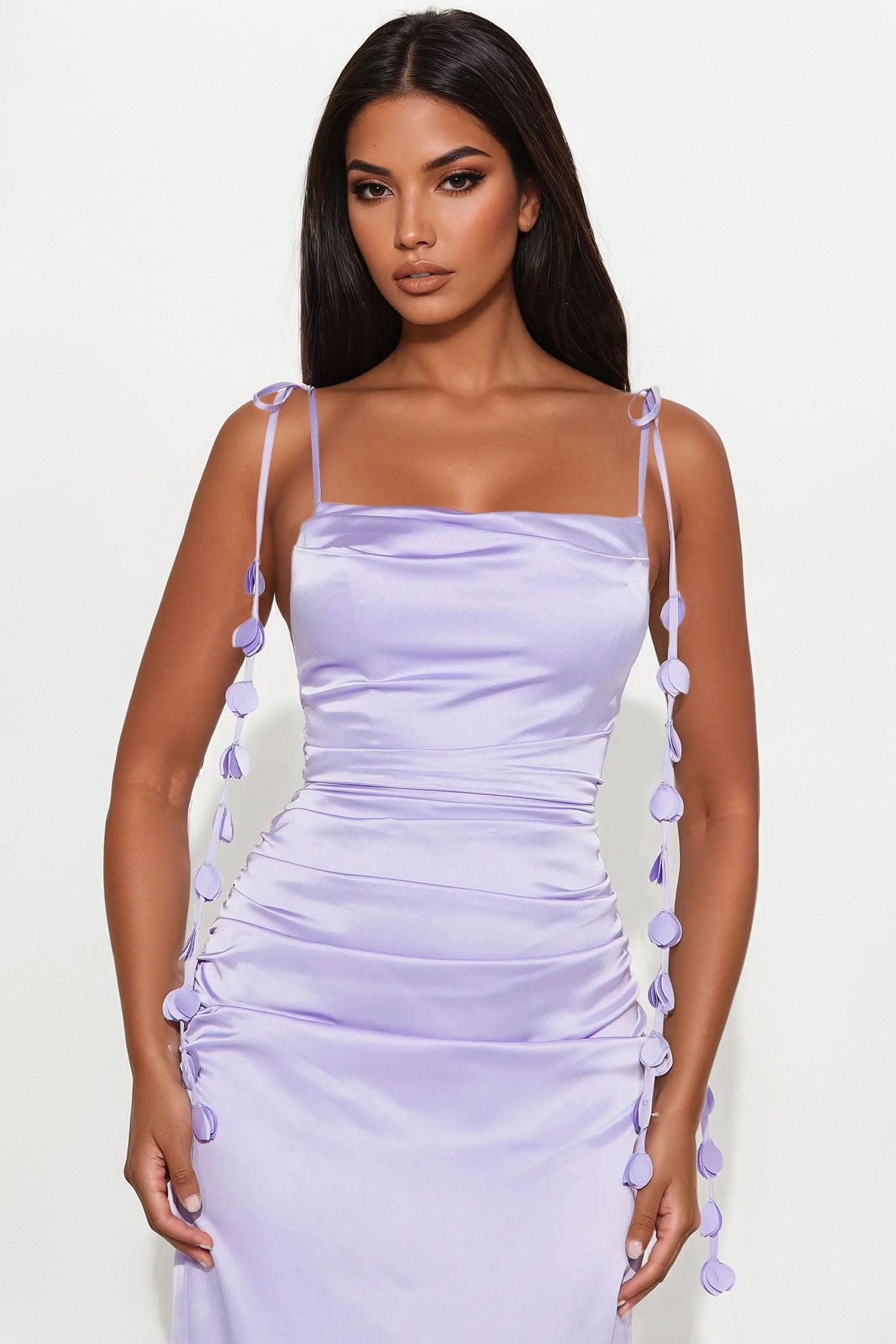 One And Only Satin Gown - Purple Product Image