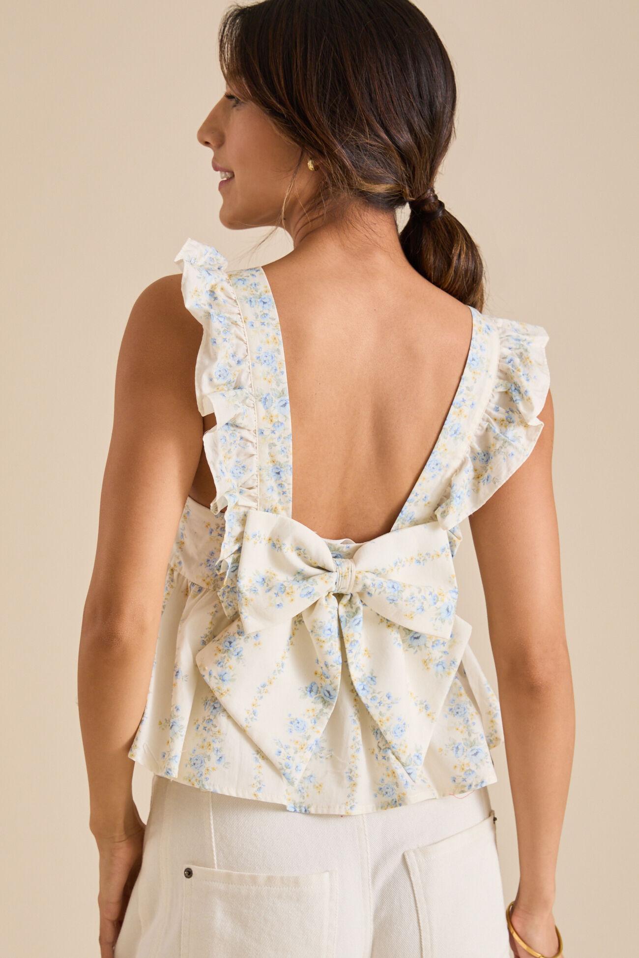 Betsy Bow Back Babydoll Tank Product Image